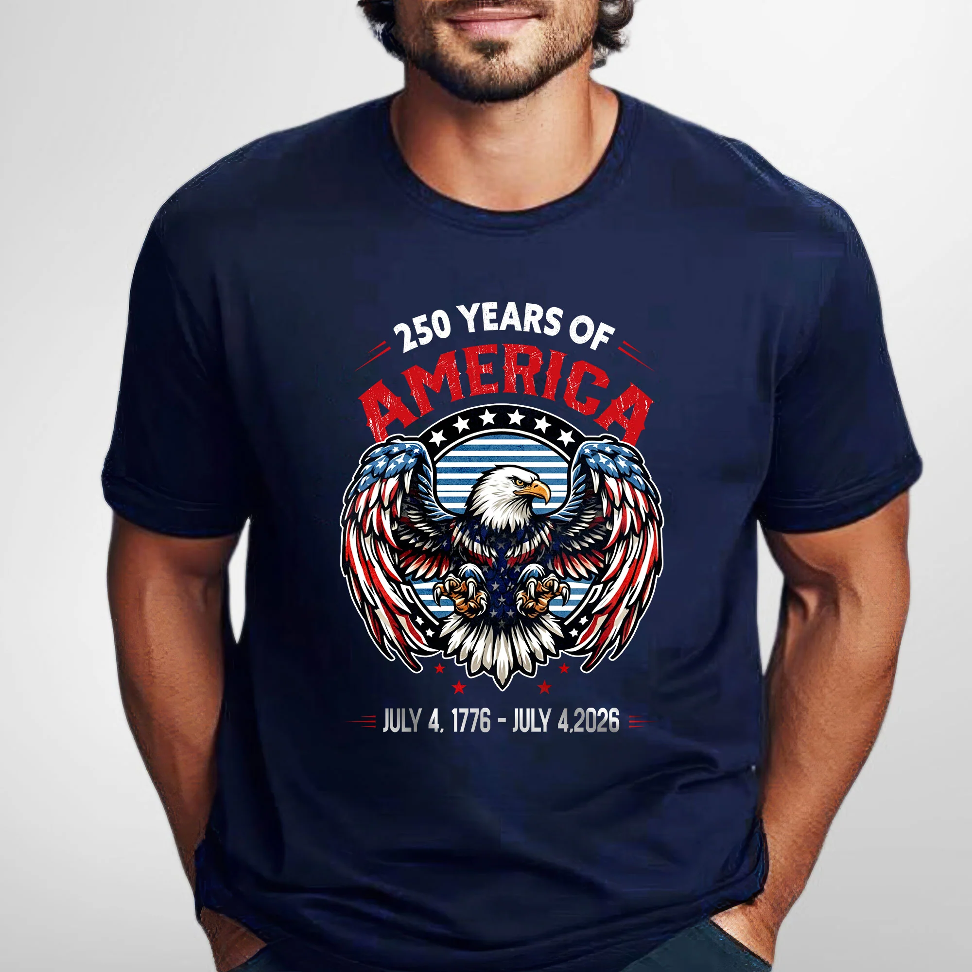 250 Years of America T-Shirt – Patriotic Bald Eagle 1776-2026 Shirt