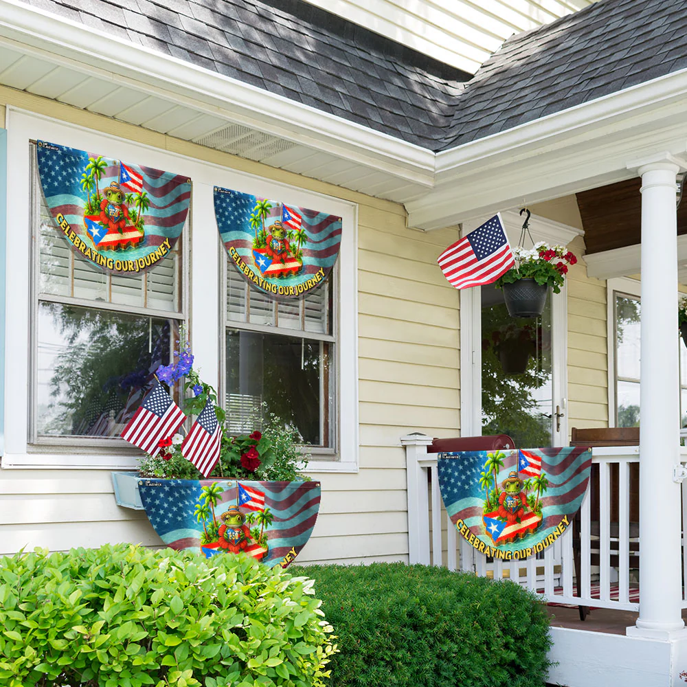 Puerto Rico 250th Anniversary Fan Flag | Celebrating Our Journey