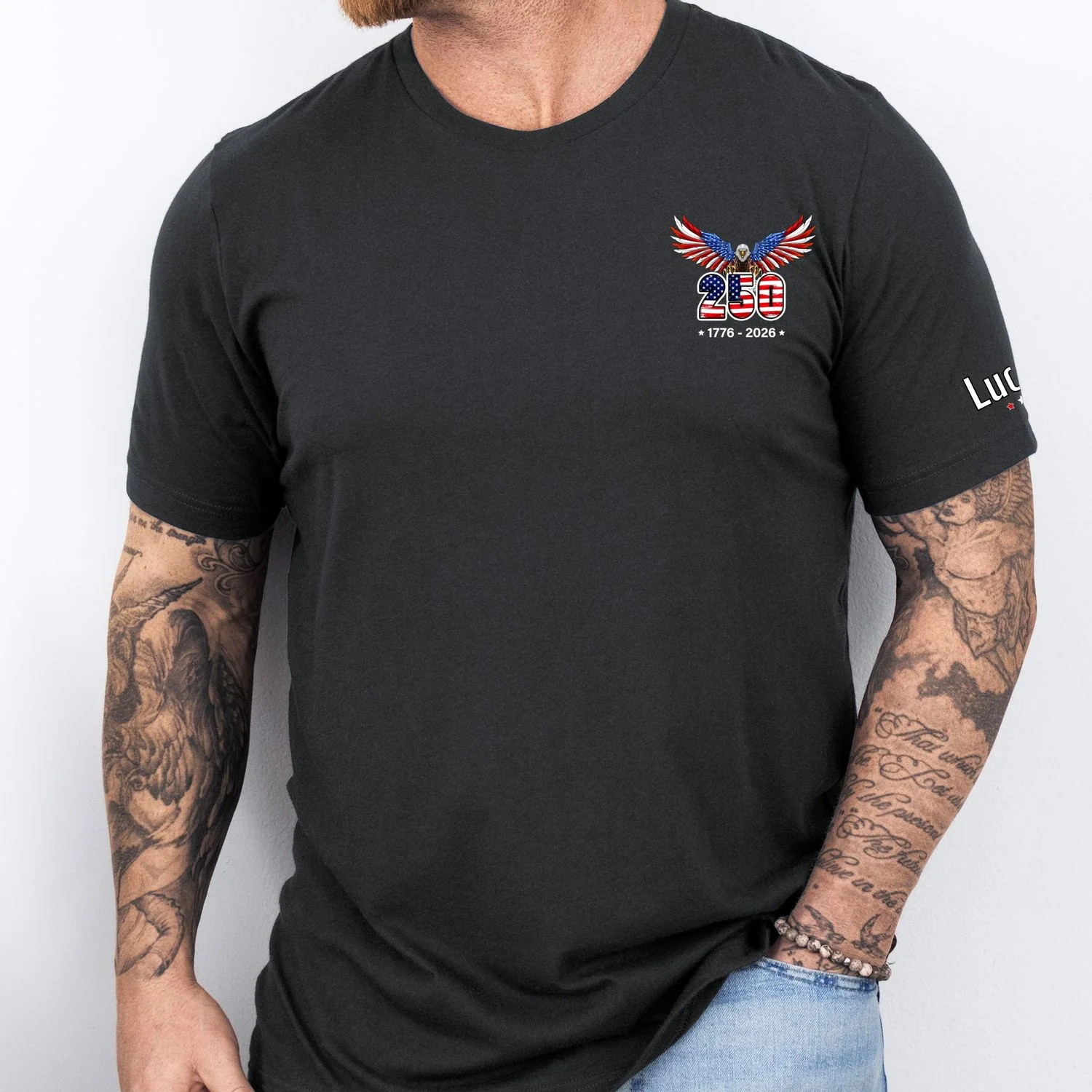 250 Years of Freedom Personalized T-Shirt | Bald Eagle Patriotic Tee