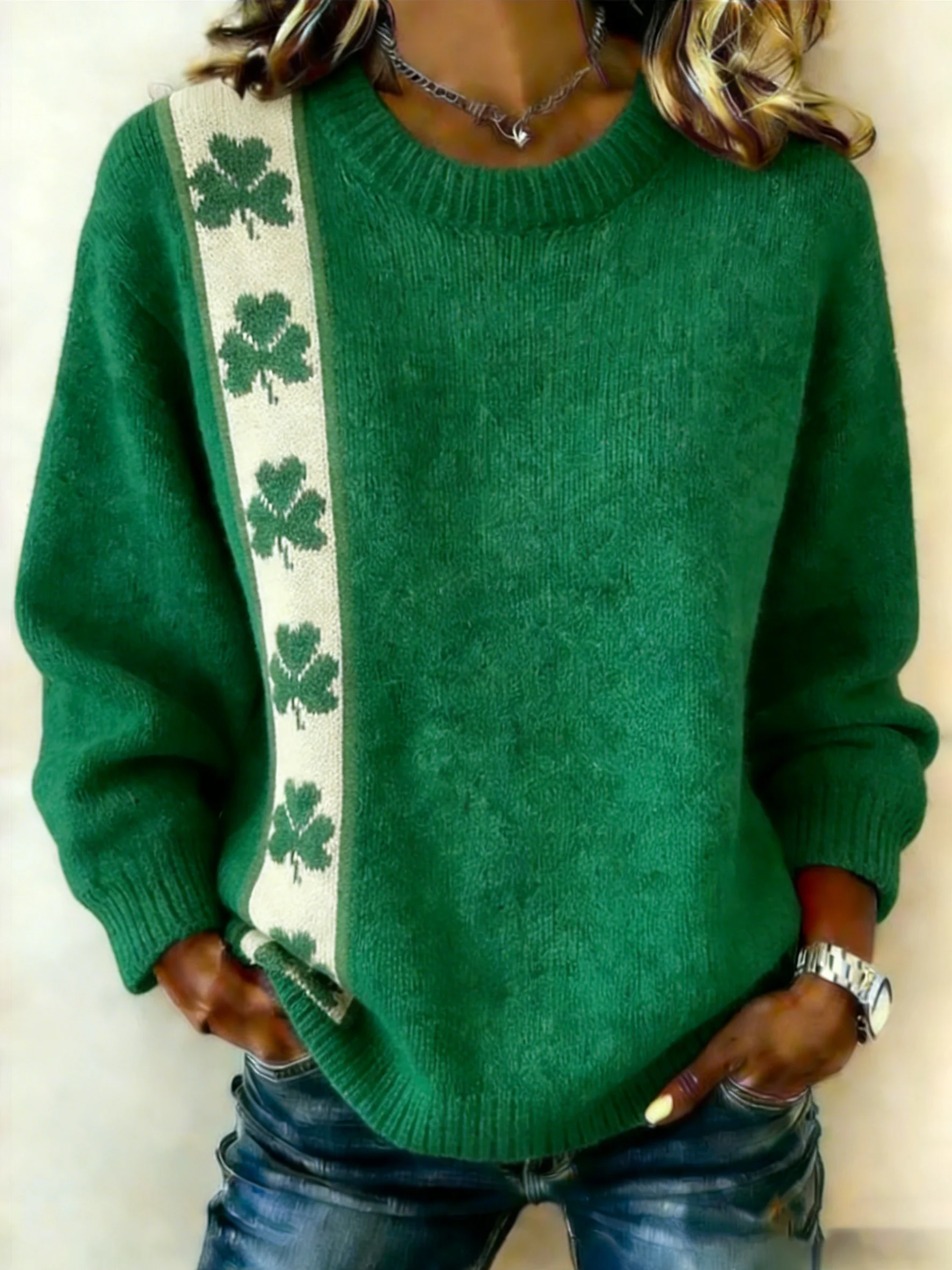 Women's St. Patrick's Day Knitted Top