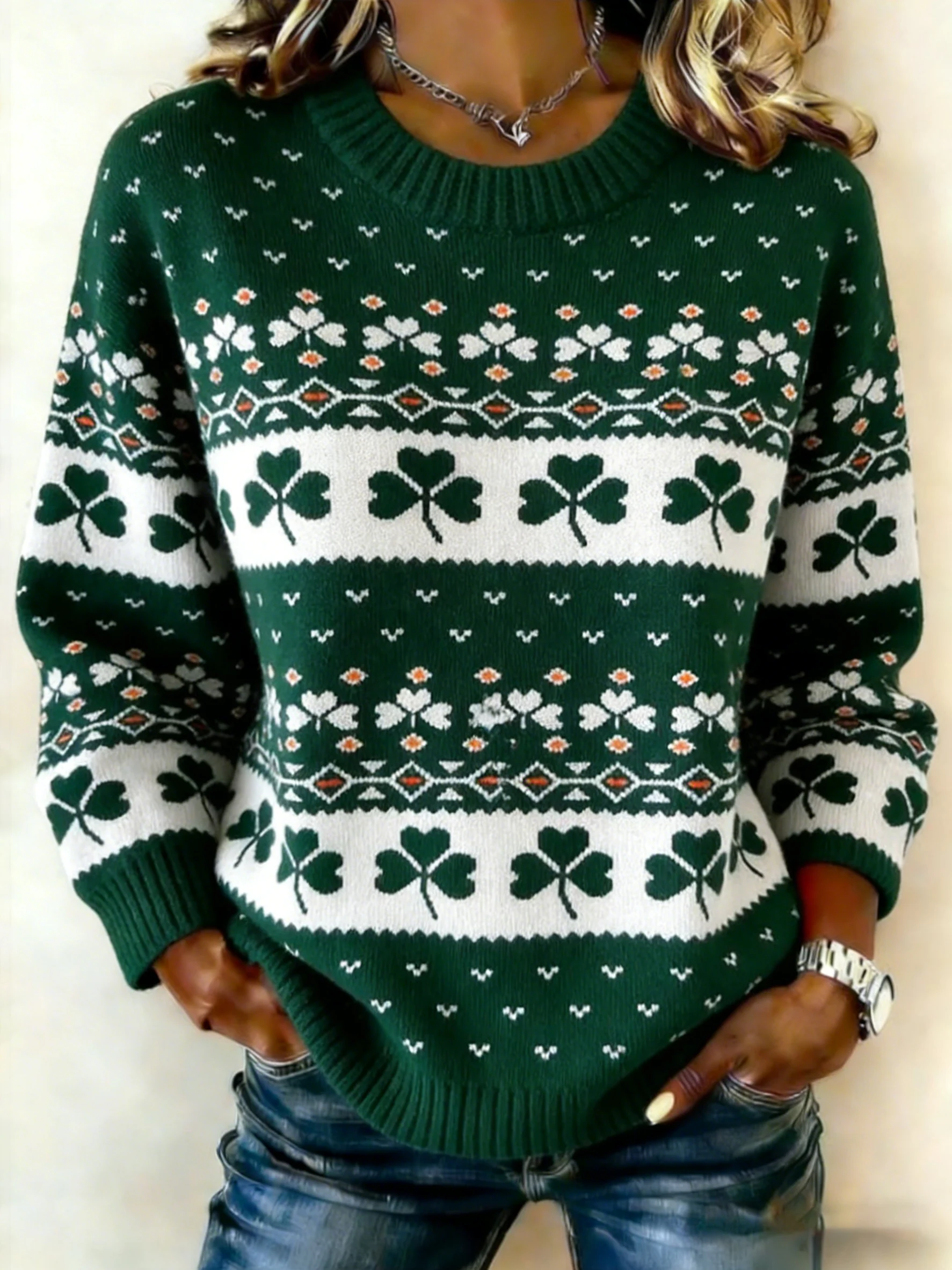 Women's St. Patrick's Day Knitted Top