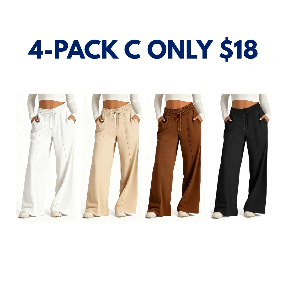 Women's Wide Leg Sweatpants Casual Loose Solid Color Pants