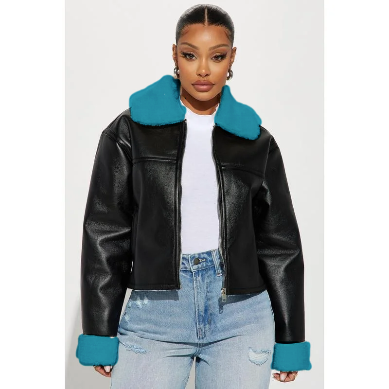 Downtown Girl Bomber Jacket - Black