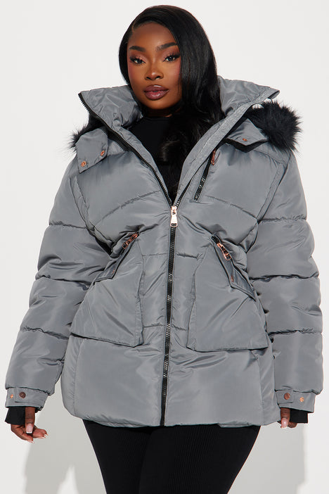 Cold Feelings Puffer Jacket - Navy