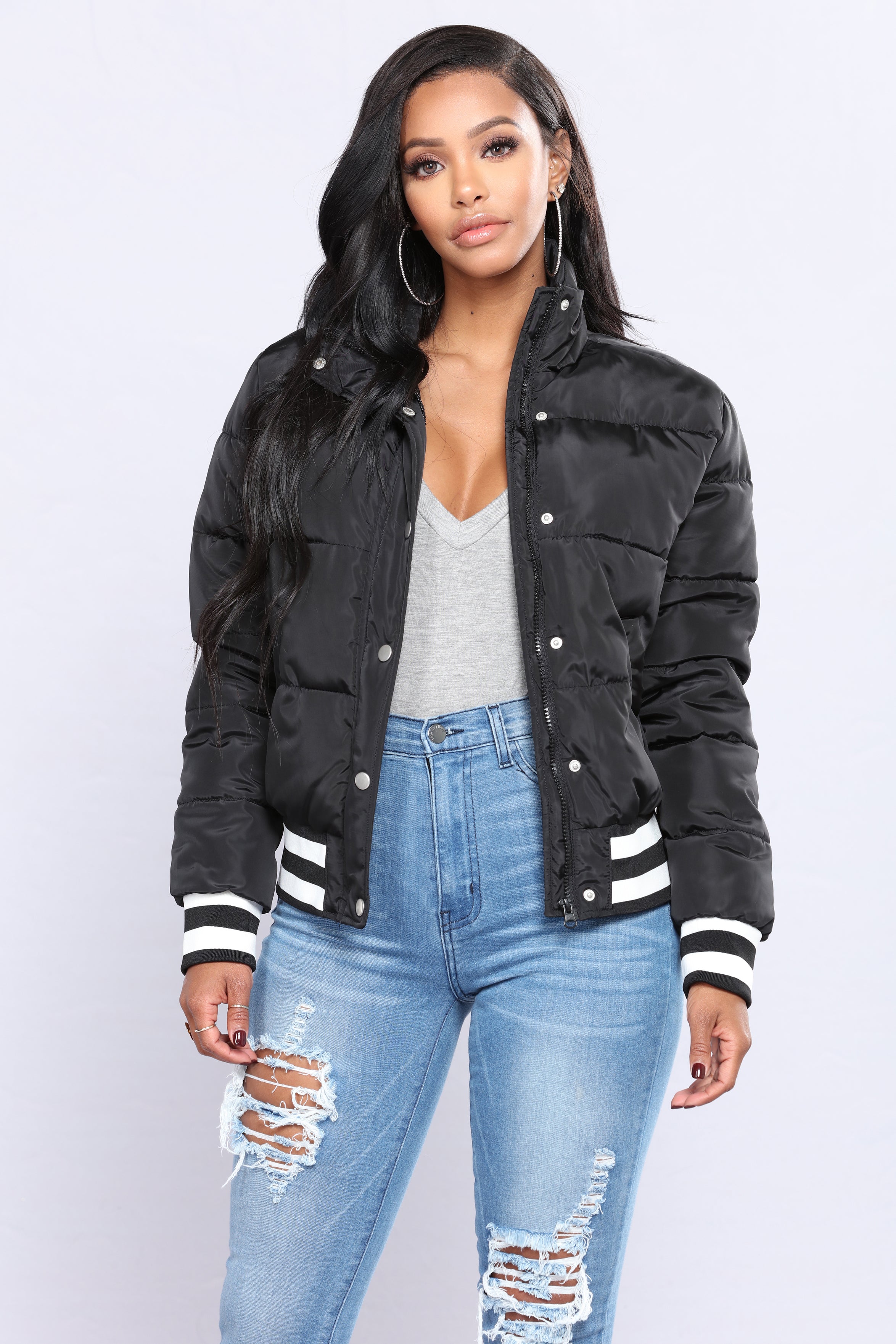 Mrs. Jackson Puffer Jacket - Black