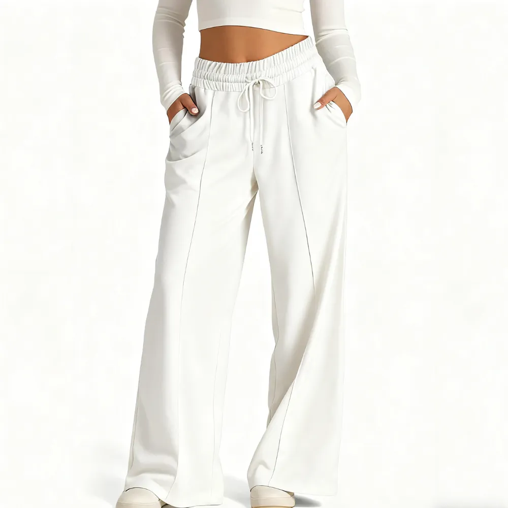 Women's Wide Leg Sweatpants Casual Loose Solid Color Pants