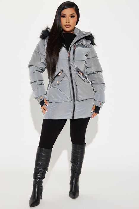 Cold Feelings Puffer Jacket - Navy