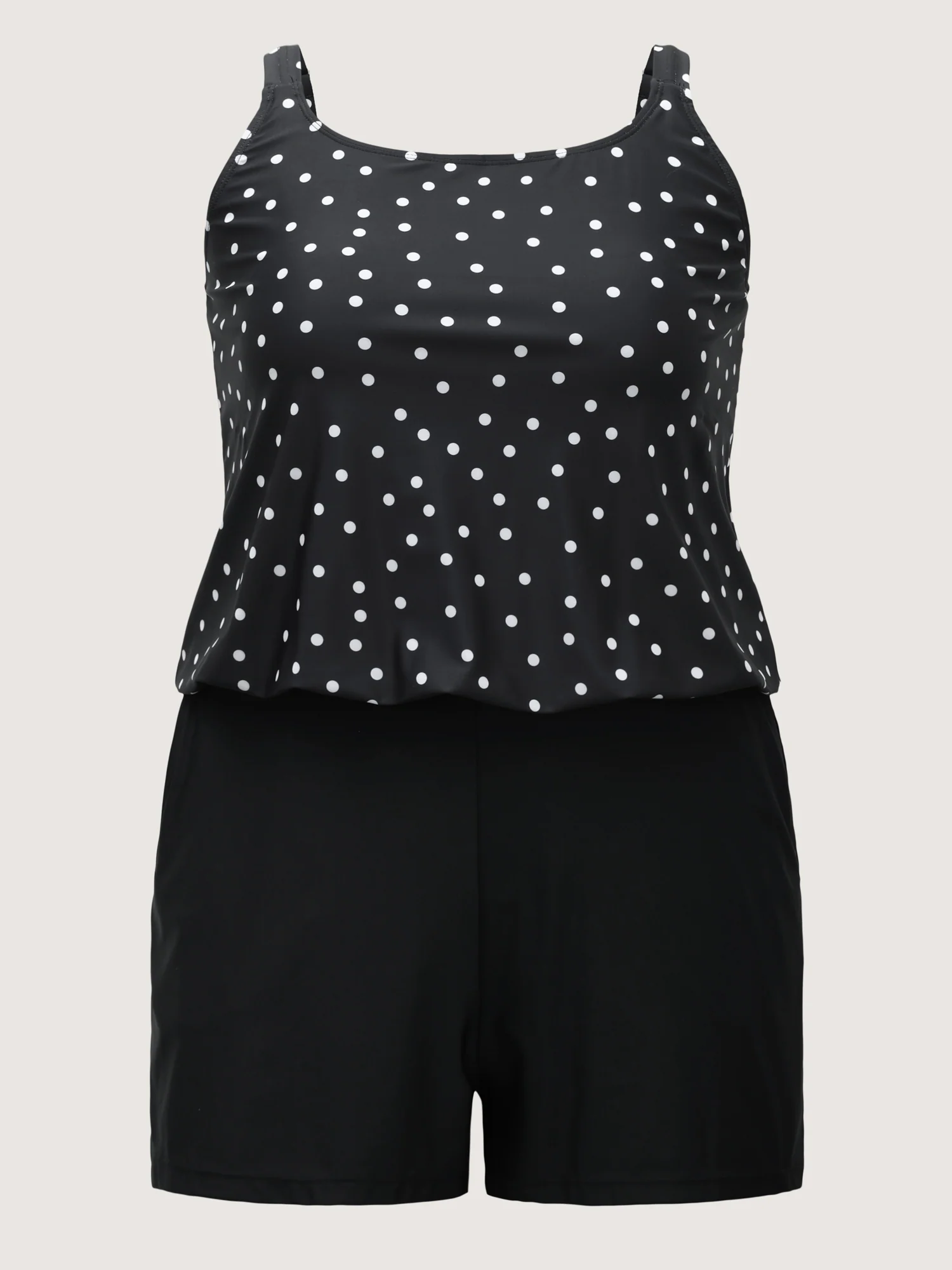 Polka Dots Pockets Swim Romper