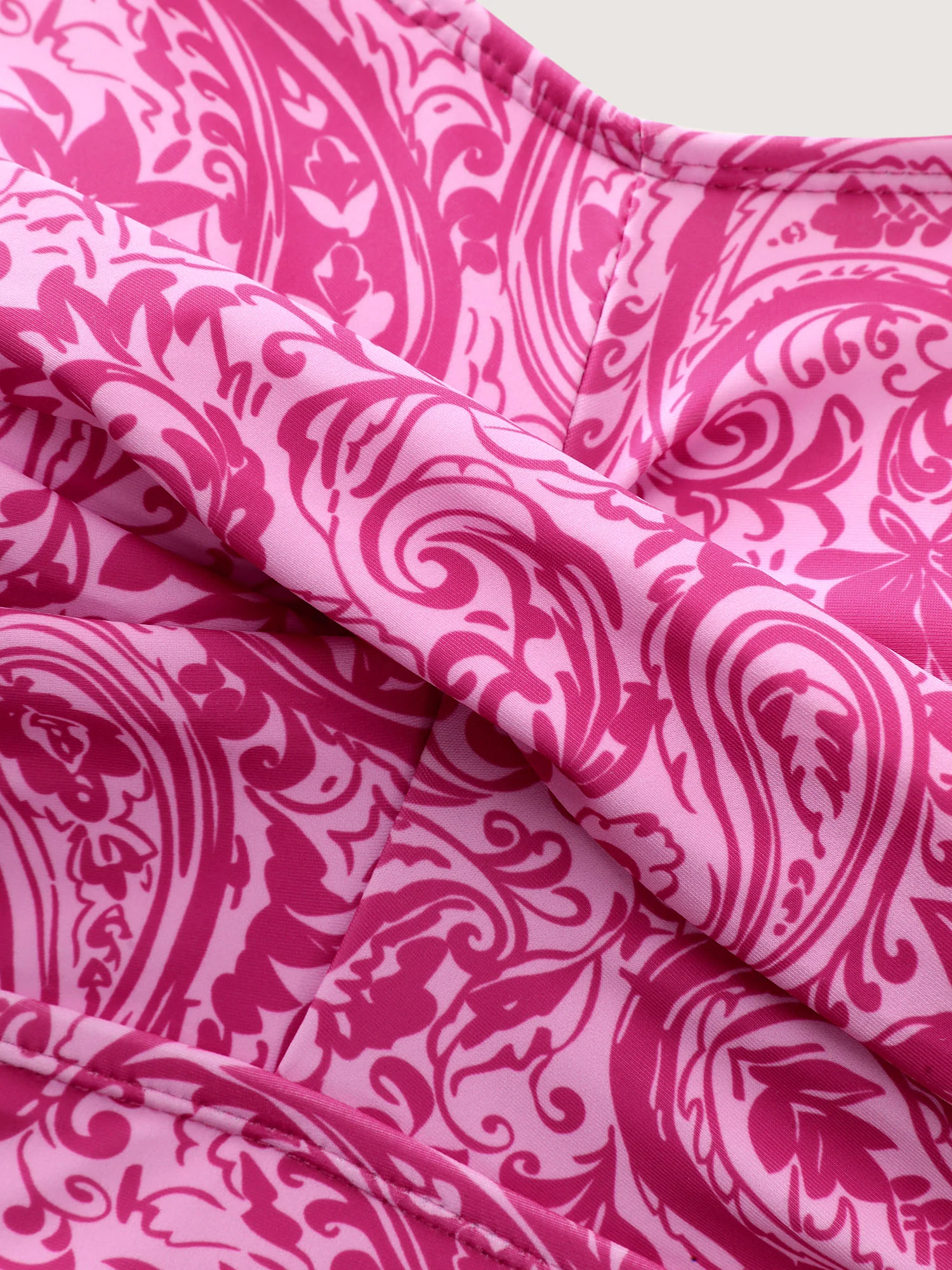 Paisley Print Twist Front Swim Dress