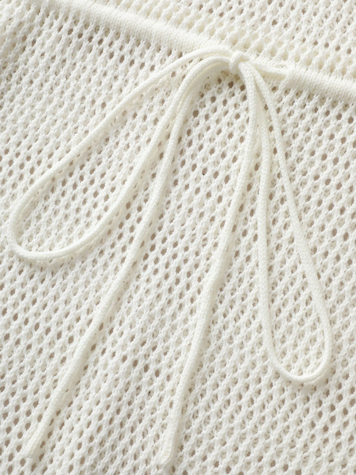 Deep V Neck Contrast Striped Drawstring Swim Cover Up