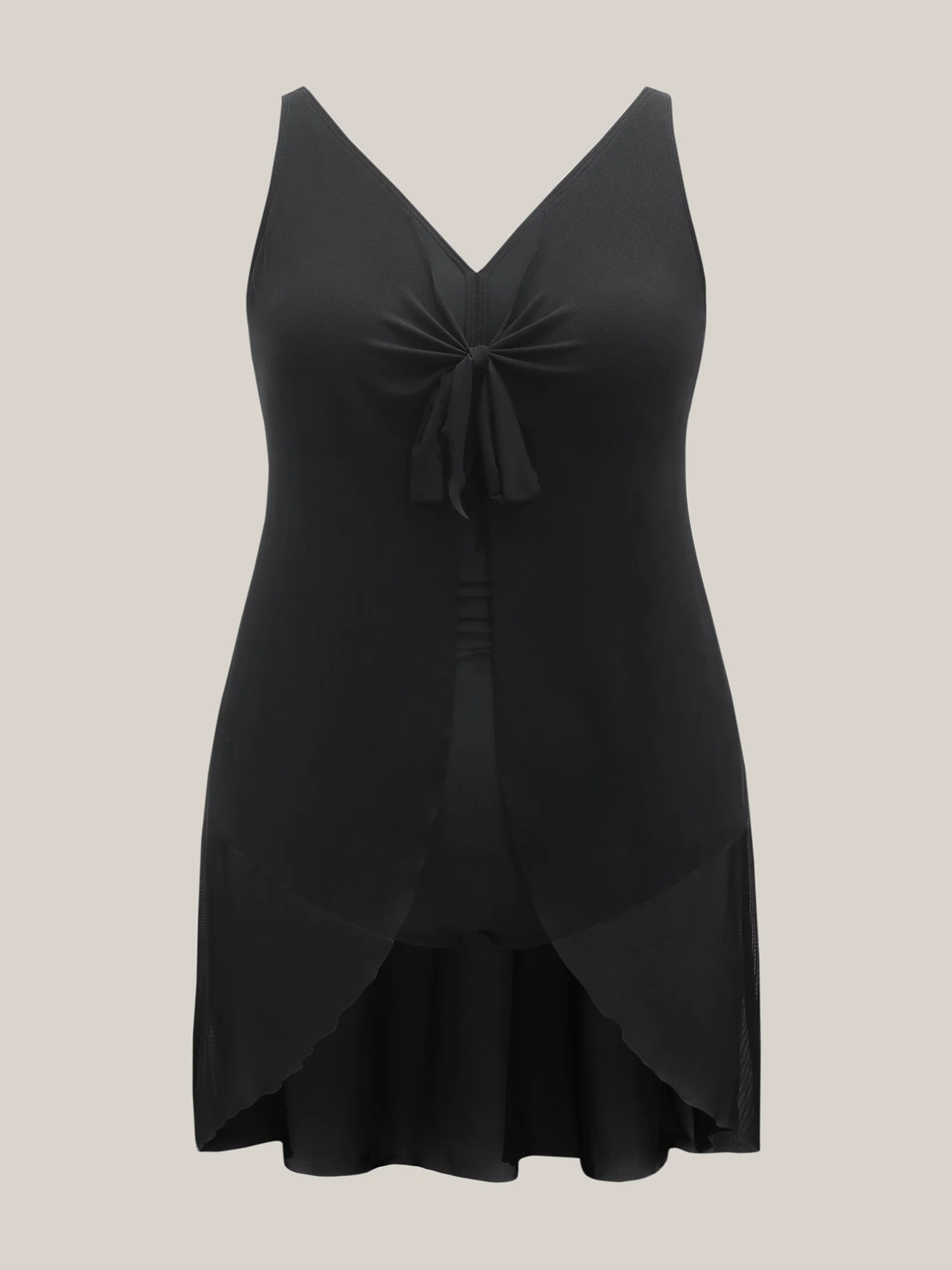 Knotted Front Extra Coverage One-Piece Swimsuit