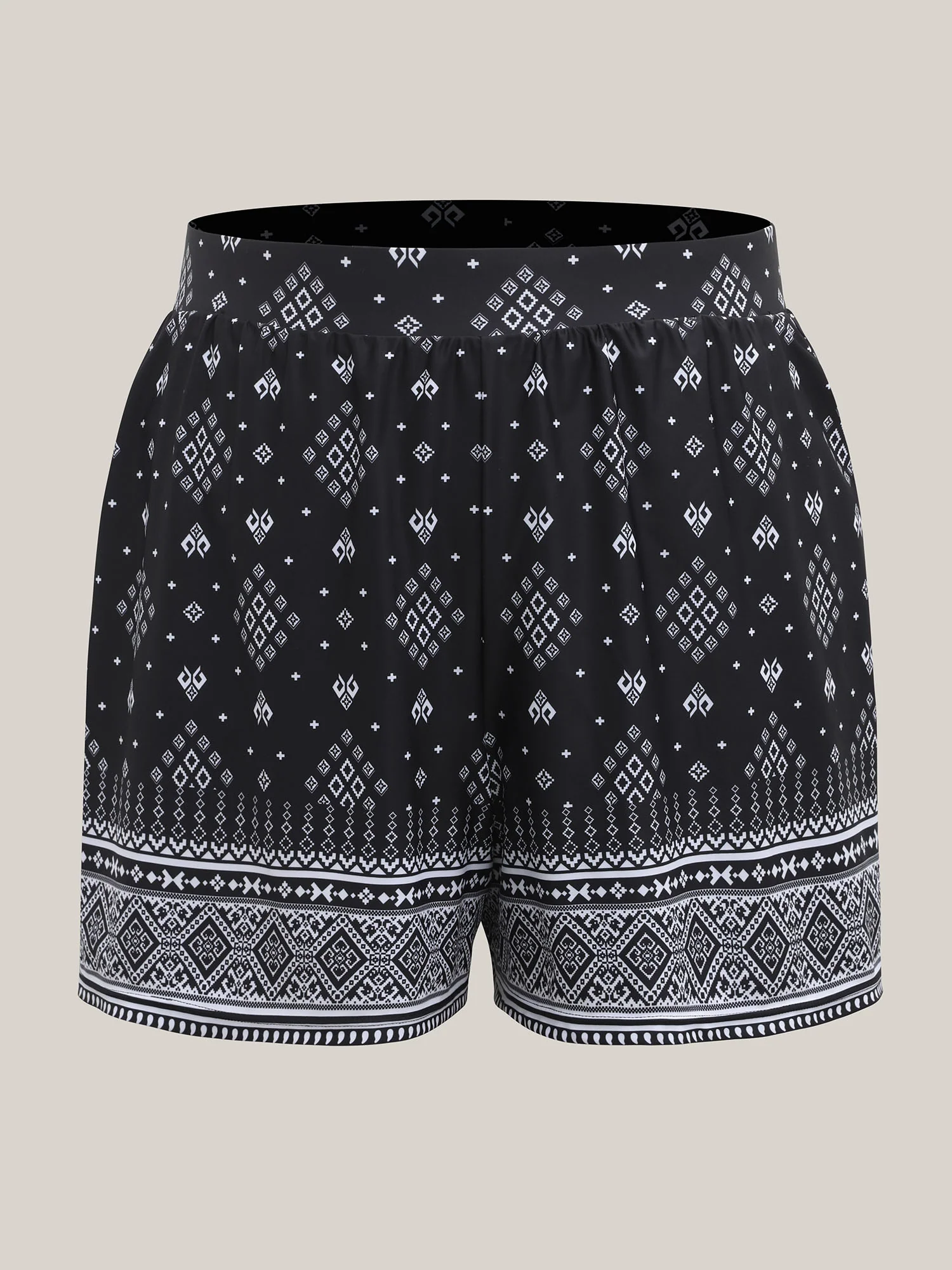 Boho Print Pockets Swim Bottoms