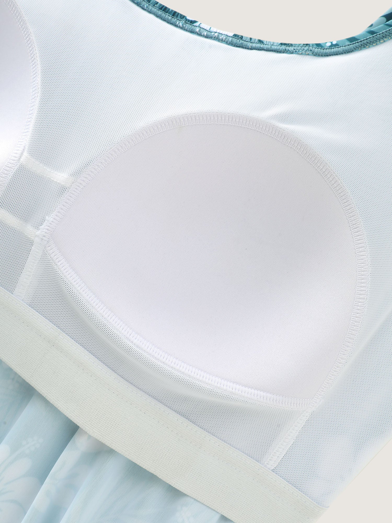 Tropical Flower Print Pockets One-Piece Swimsuit