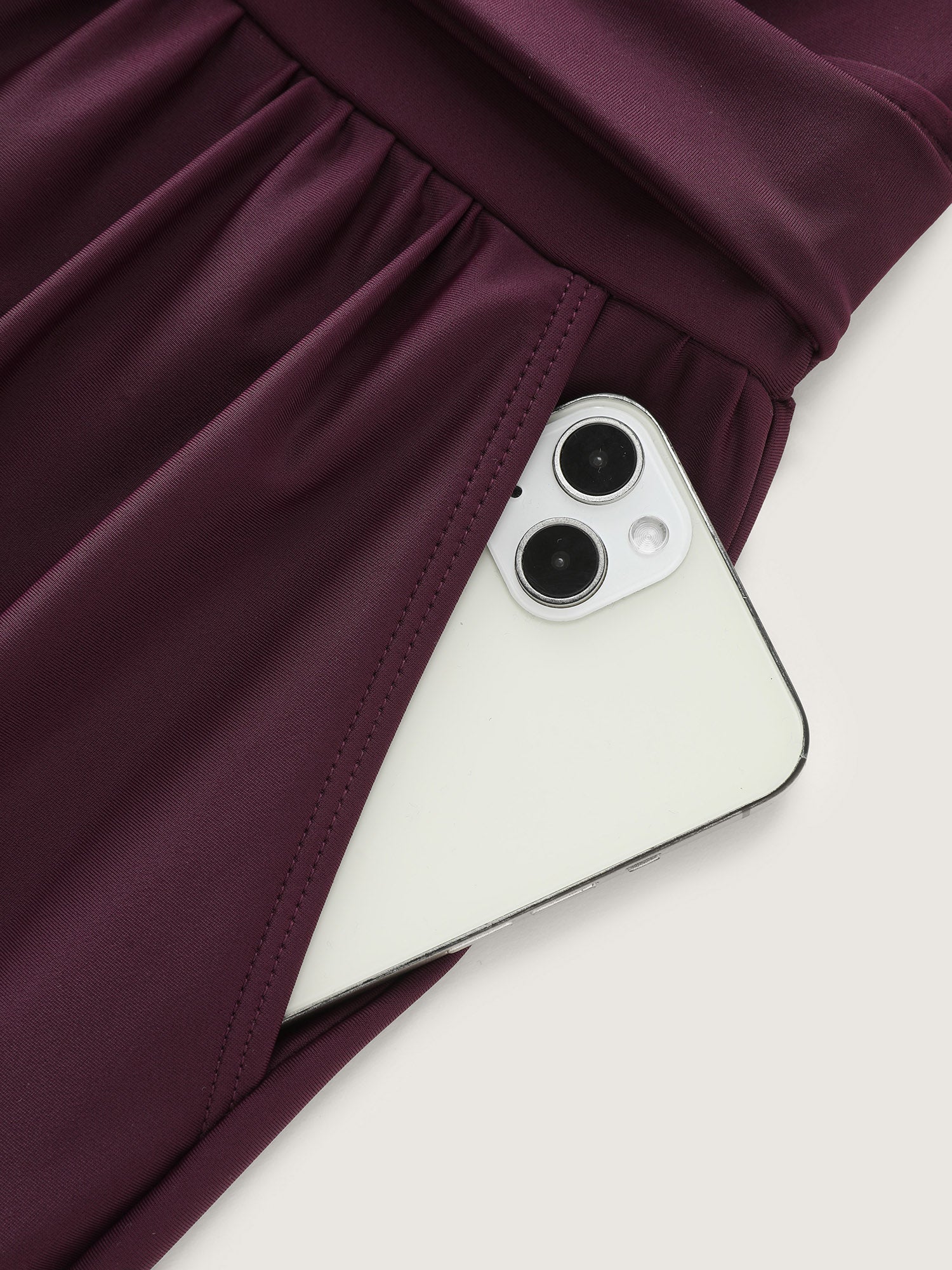 Surplice Neckline Belted Plain One-Piece Swimsuit