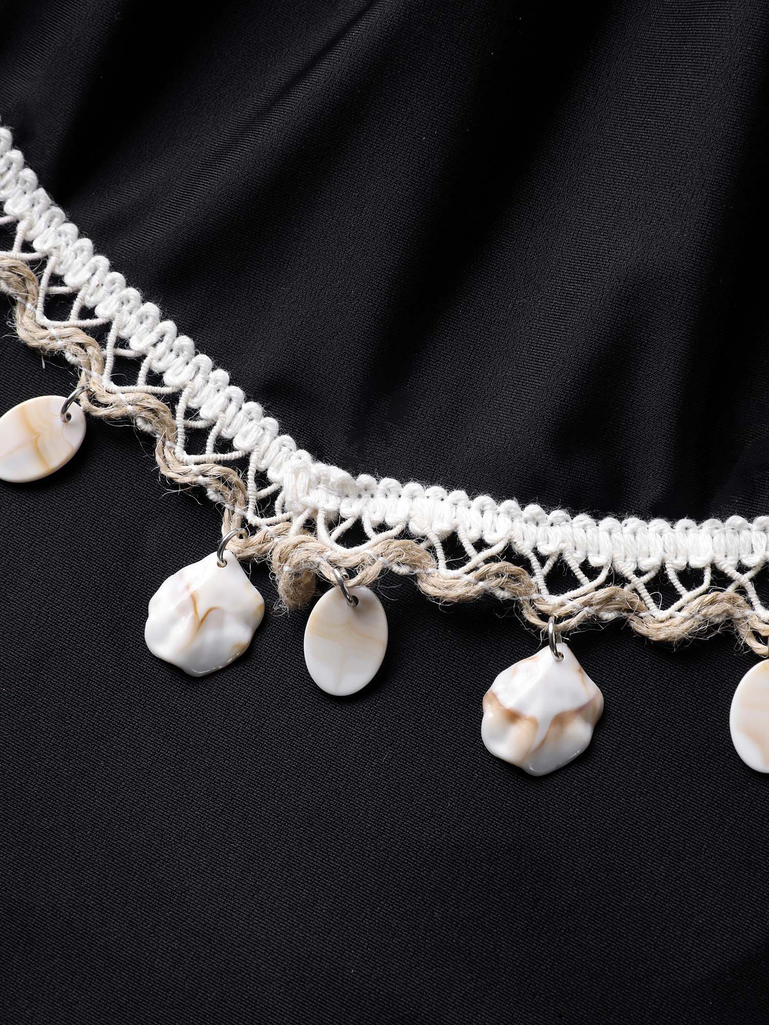 Shell Lotus Leaf Edge One-Piece Swimsuit