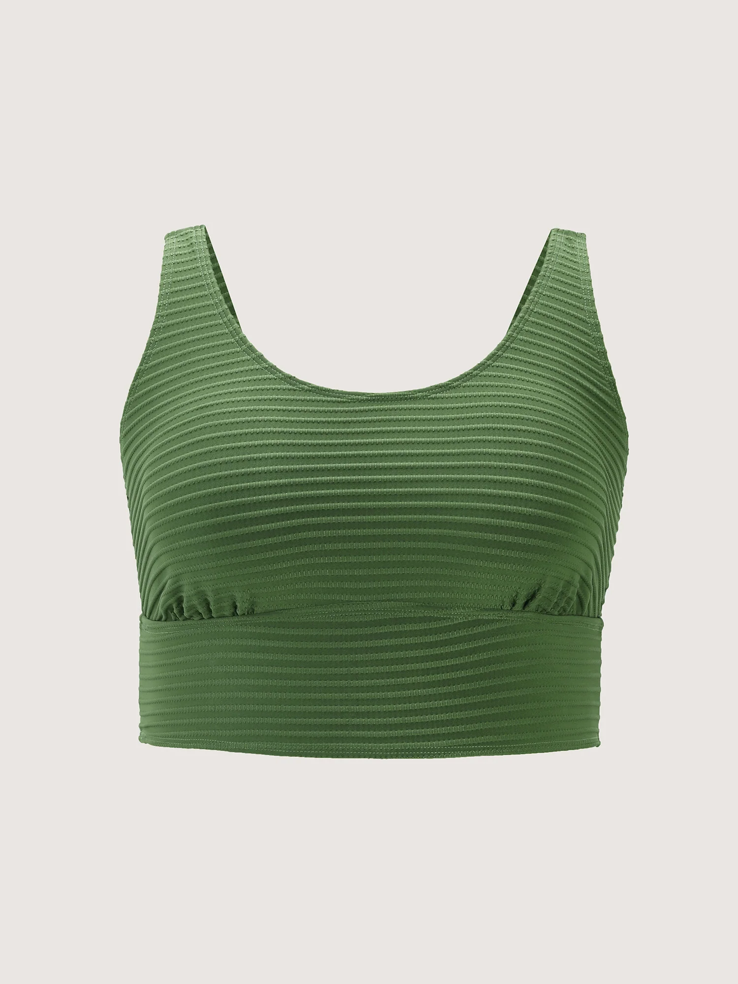 Textured U-Neck Swim Top