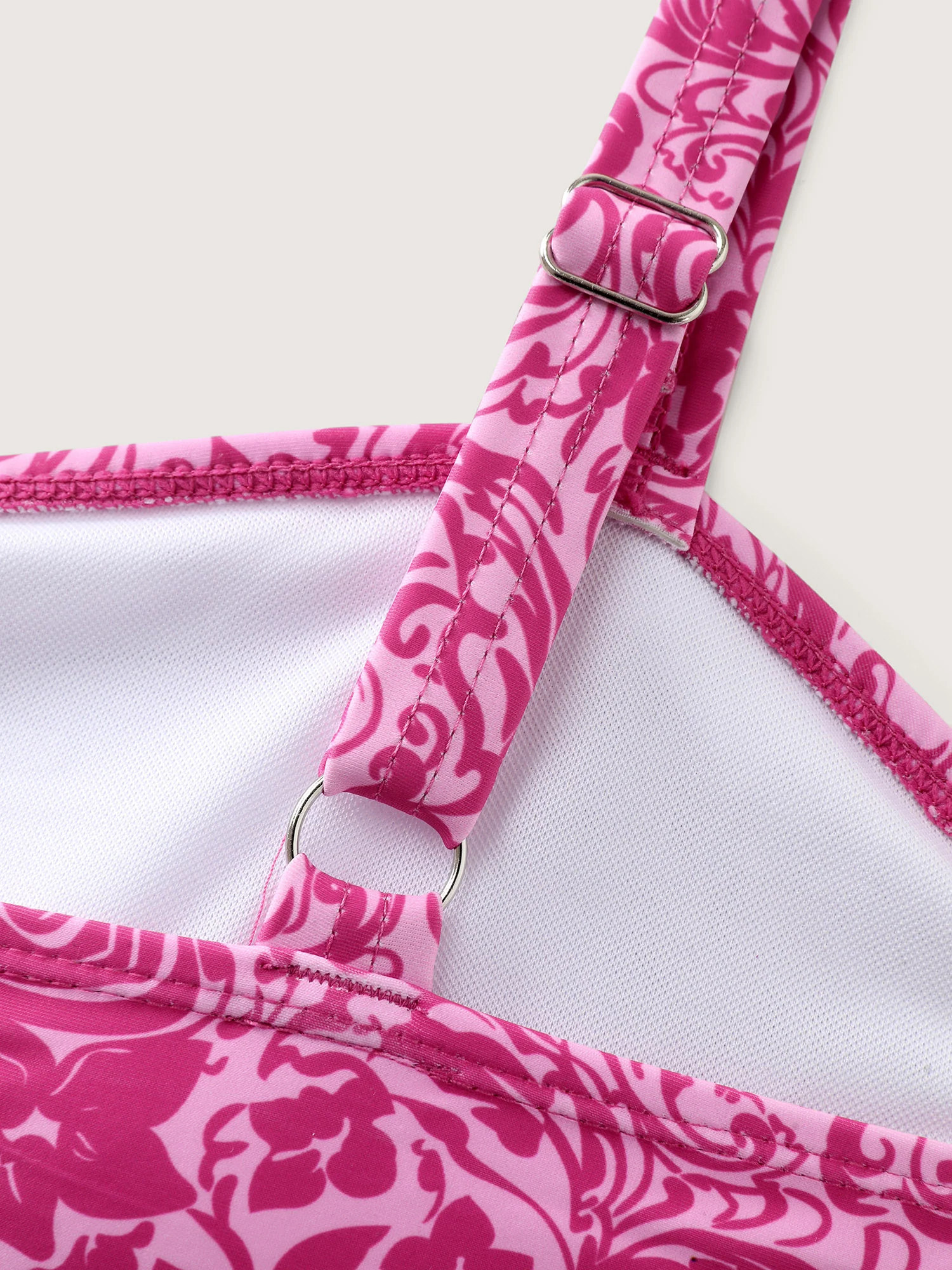 Paisley Print Twist Front Swim Dress