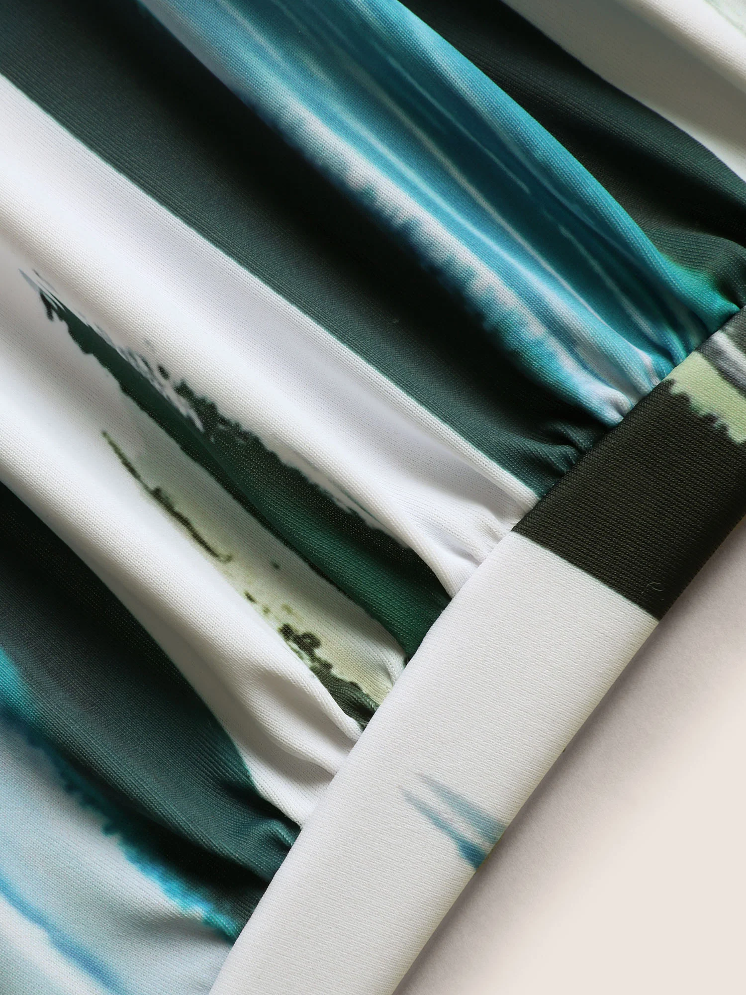 Geometric Round Buckle Detail Gathered One Piece Swimsuit