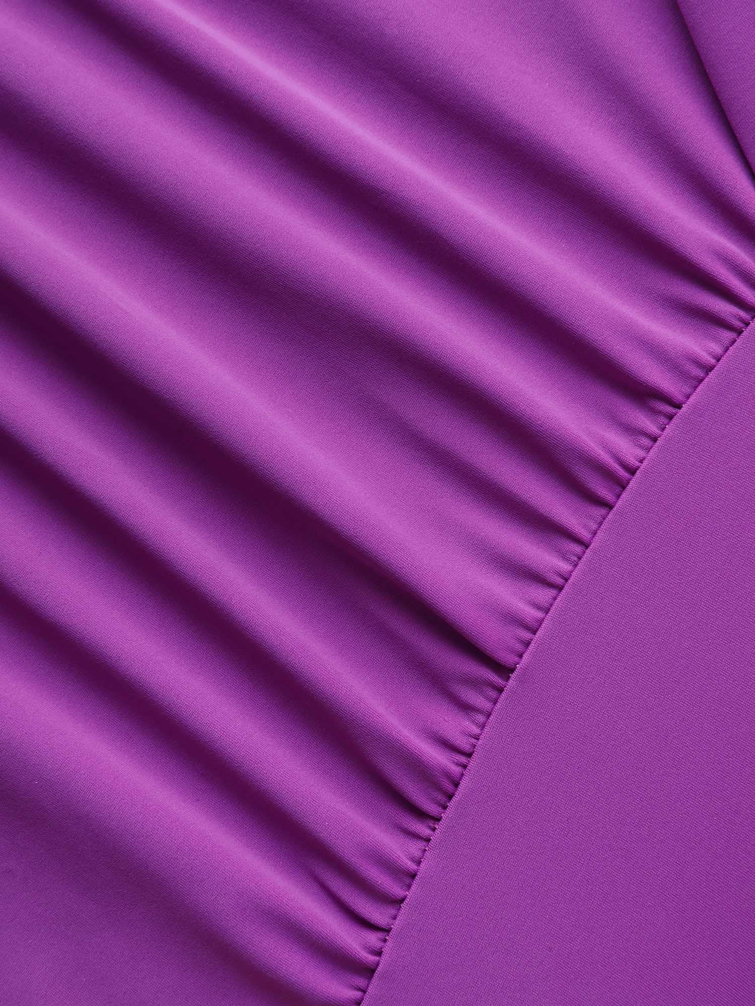 Twist Front Ruched One-Piece Swimsuit