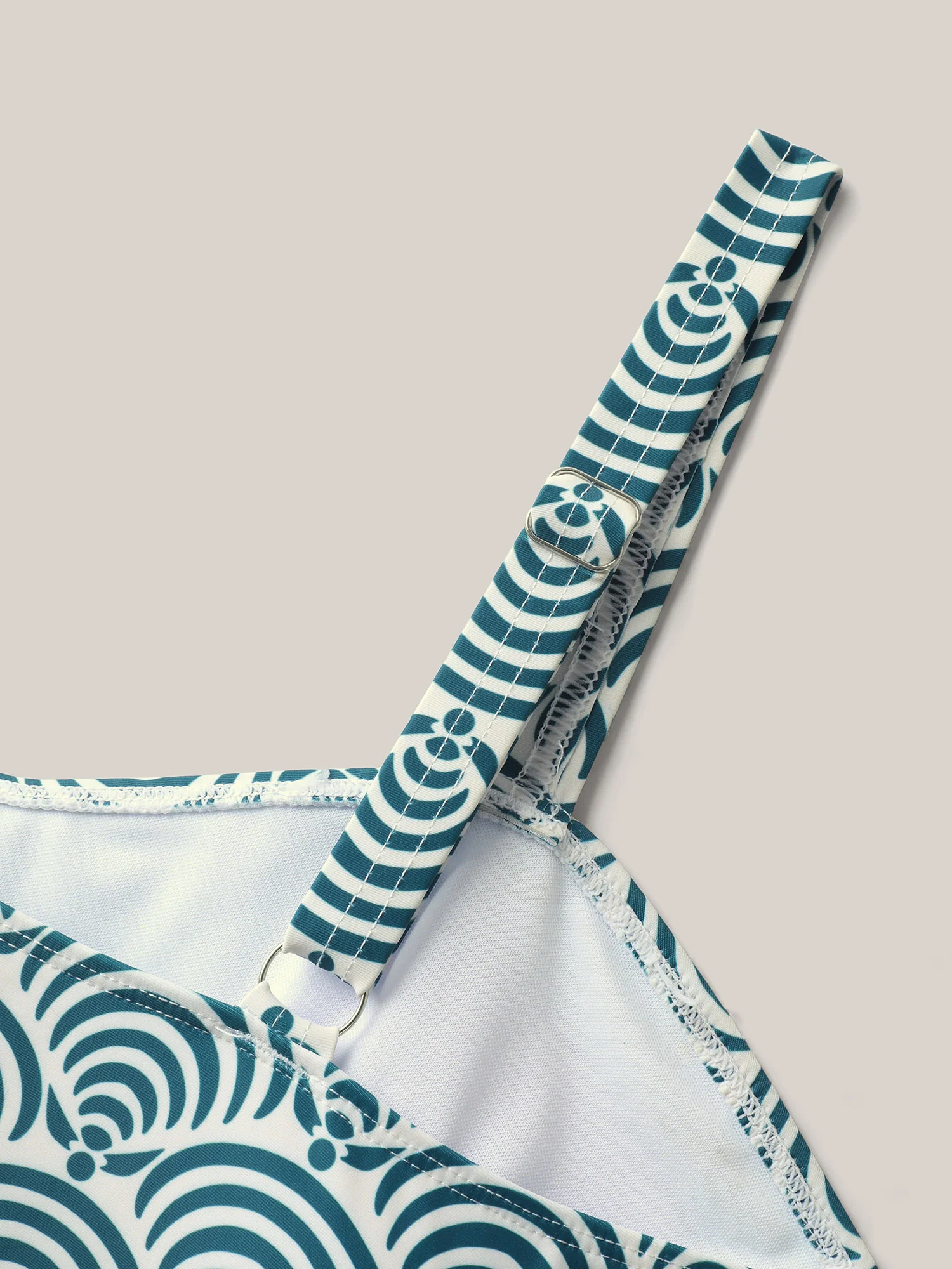 Shell Print Ruched Swim Dress