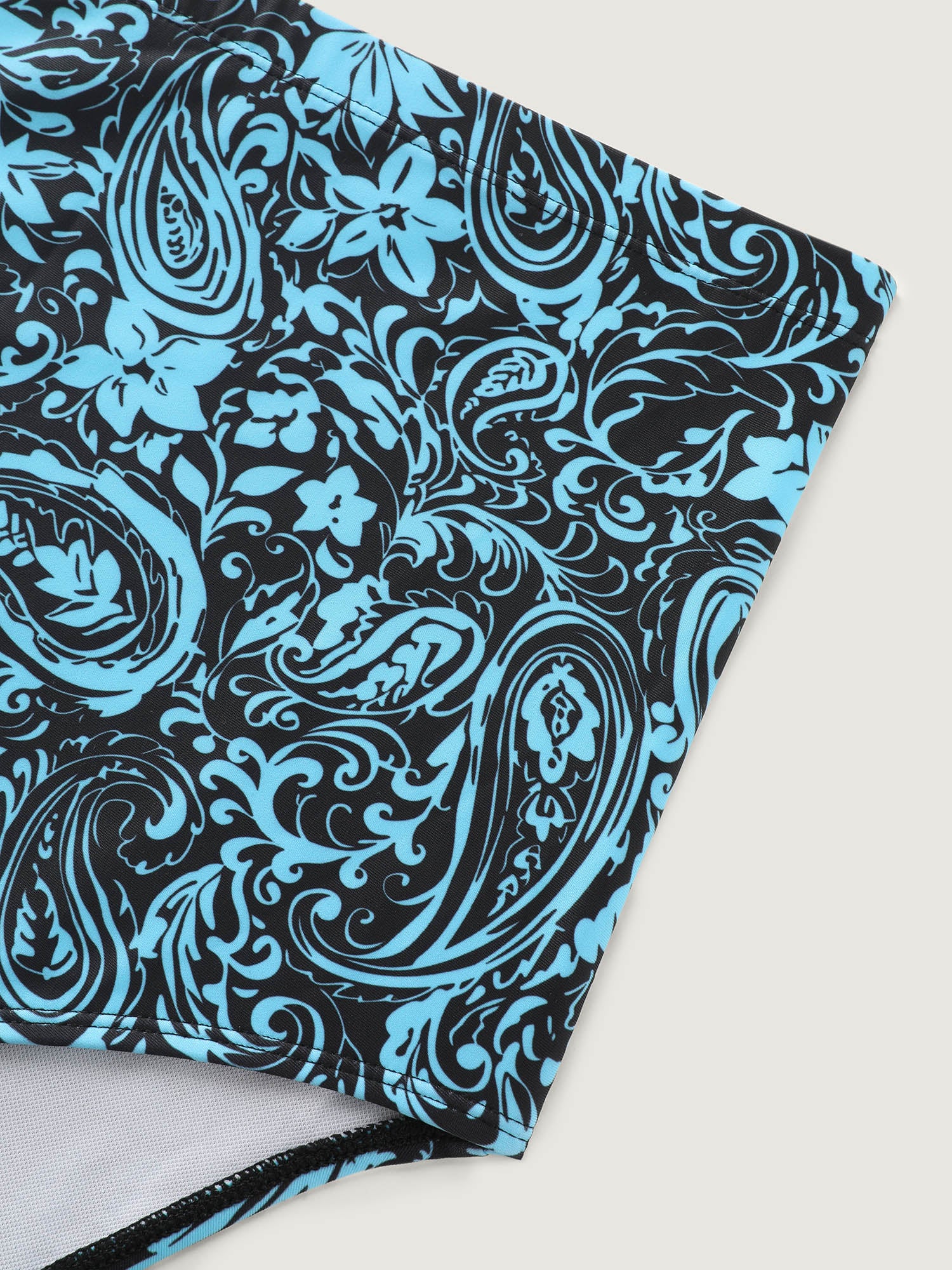 Paisley Print Twist Front Swim Dress