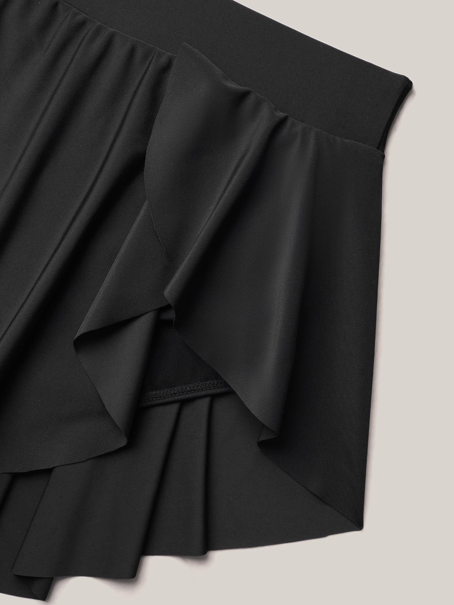 Layered Hips Coverage Slit Swim Bottoms