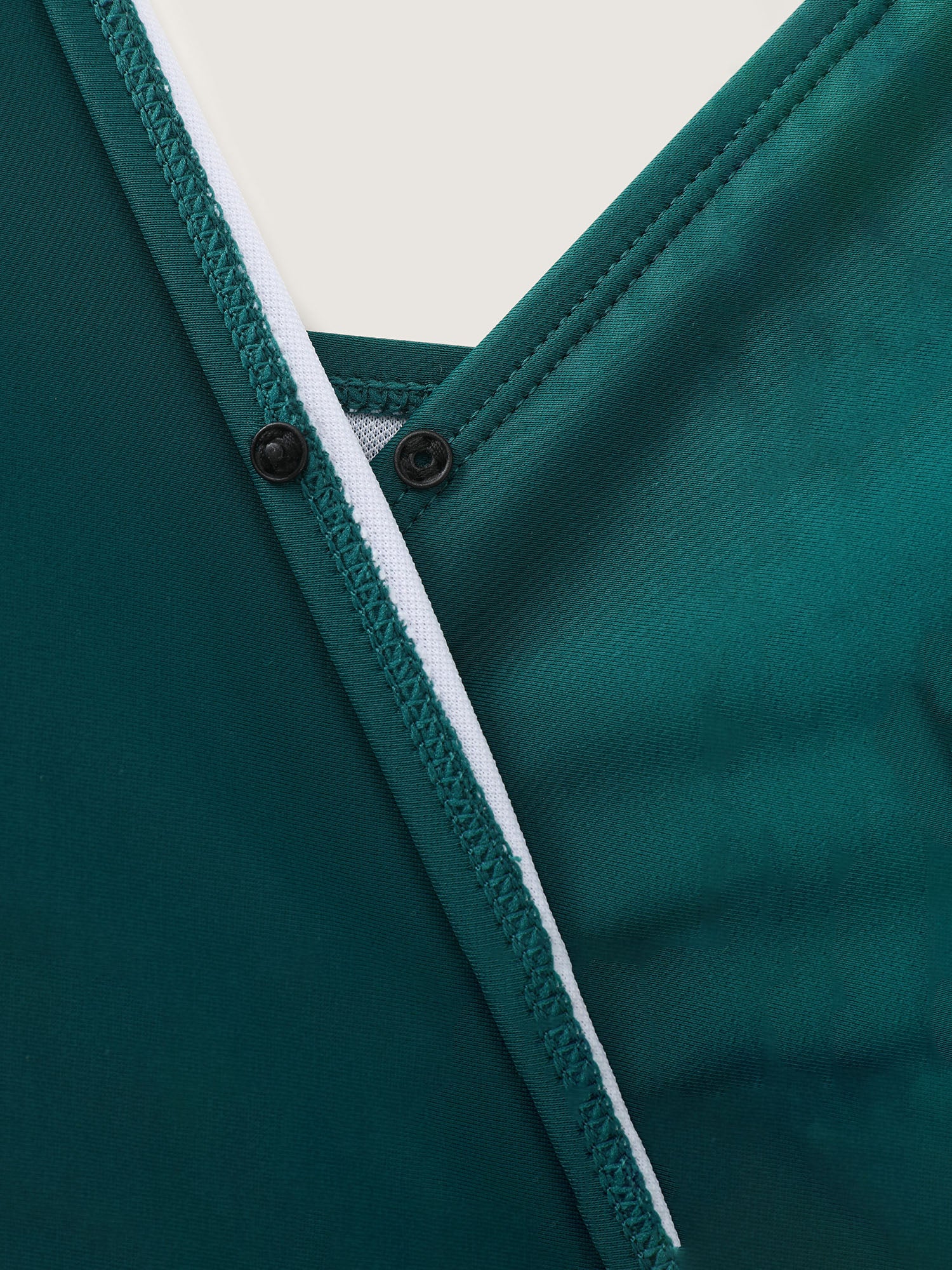 Surplice Neckline Belted Plain One-Piece Swimsuit