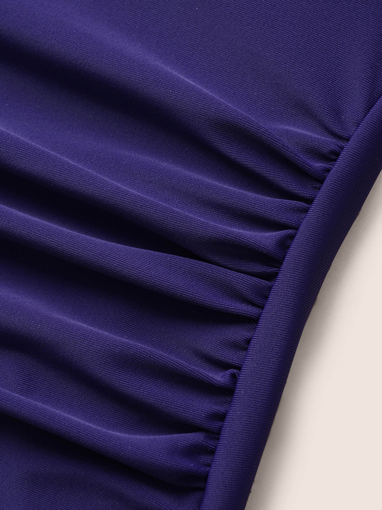 Keyhole Contrast Webbing Ruched One Piece Swimsuit