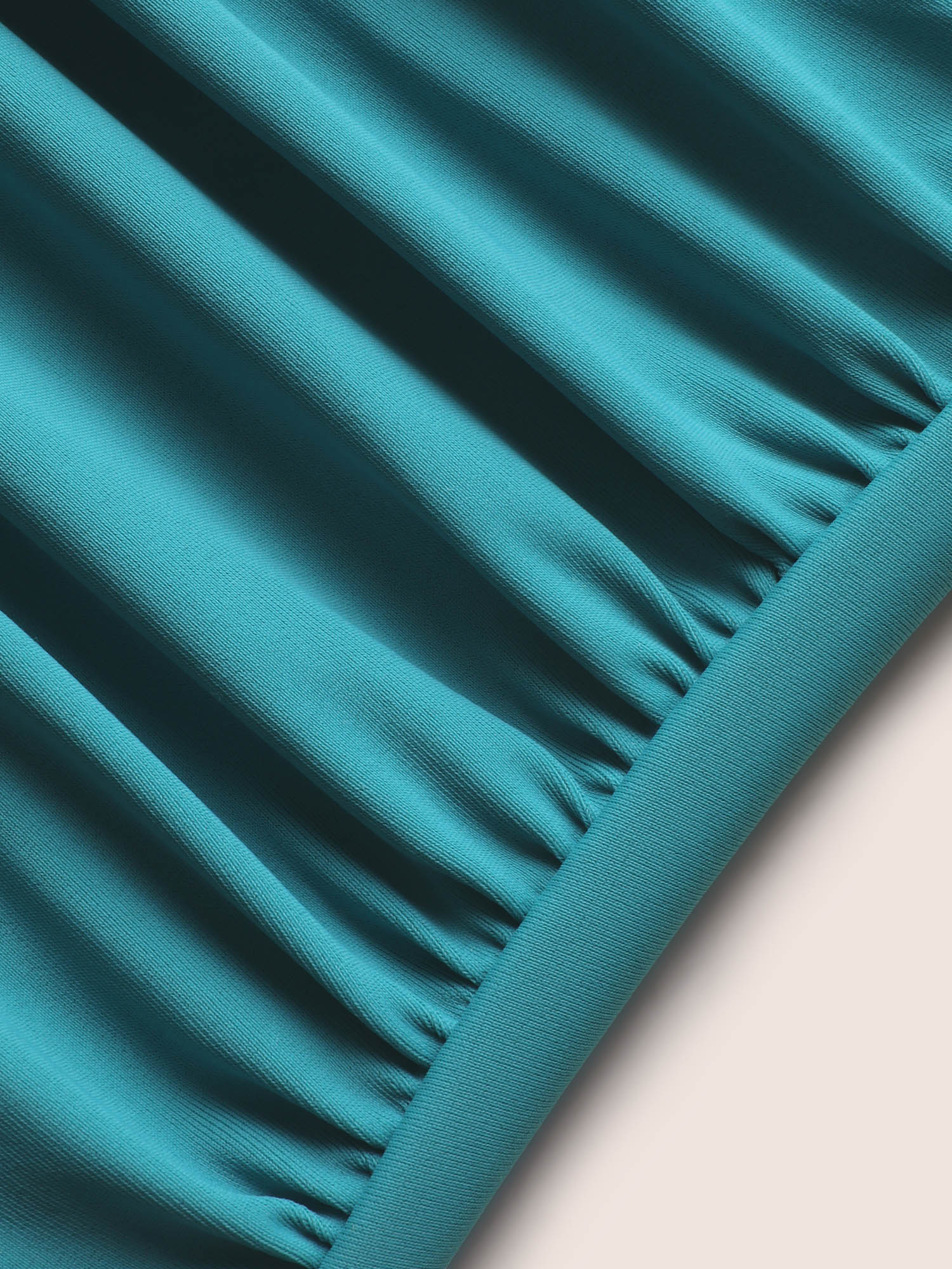 Solid Ruched Shell Chain Detail One Piece Swimsuit