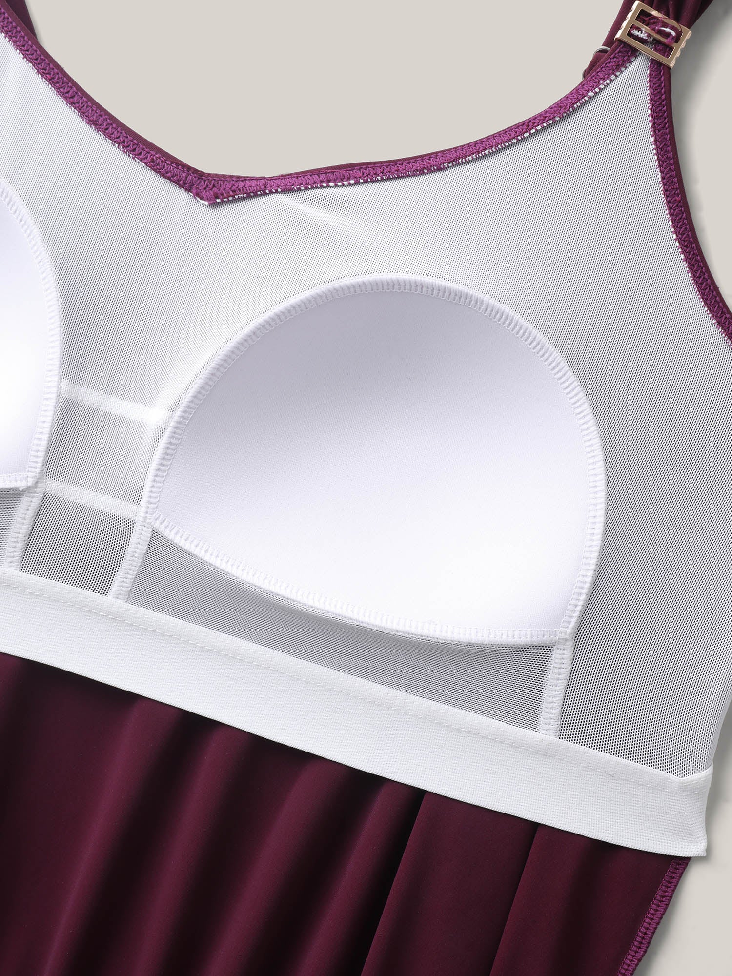 Plain Pockets Adjustable One-Piece Swimsuit