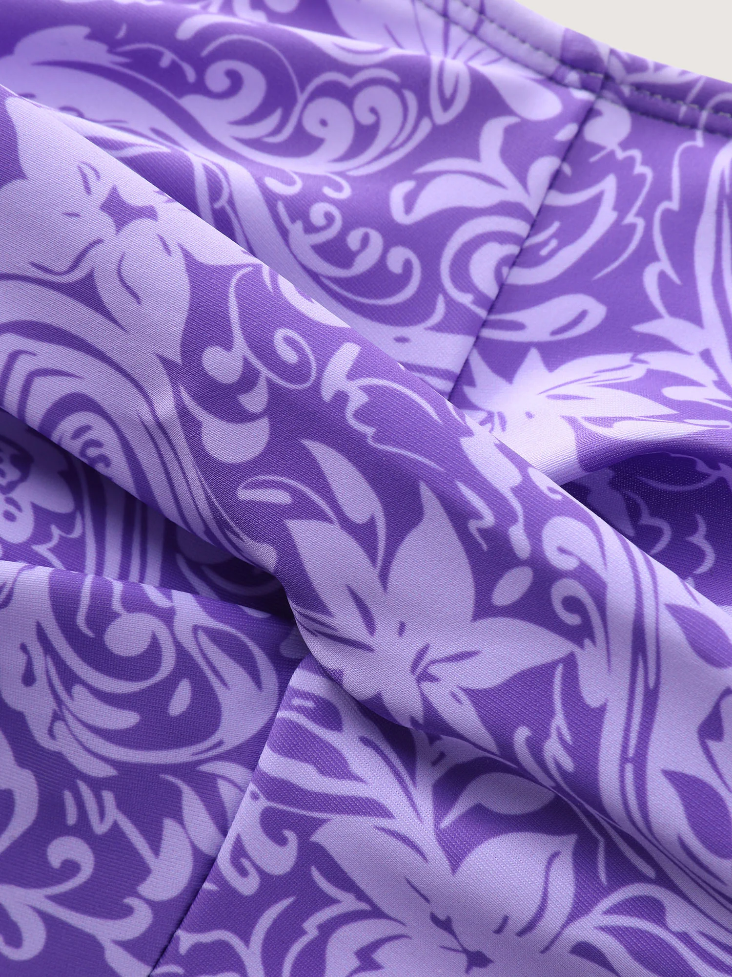 Paisley Print Twist Front Swim Dress