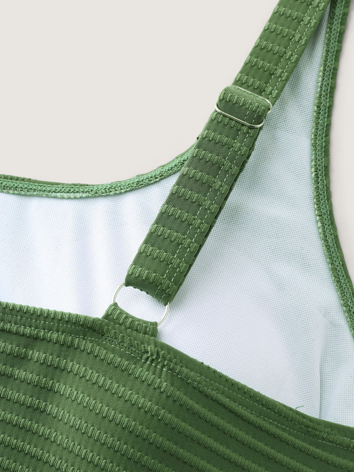 Textured U-Neck Swim Top