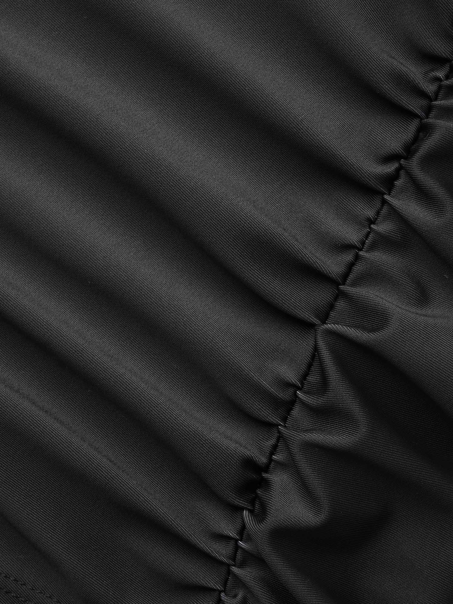 Island Print Ruched Swim Top