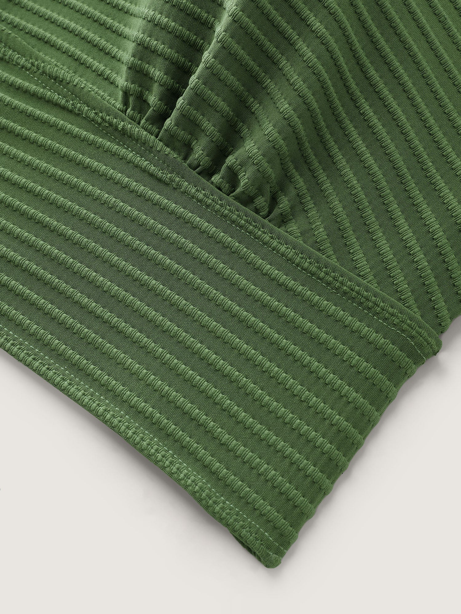 Textured U-Neck Swim Top