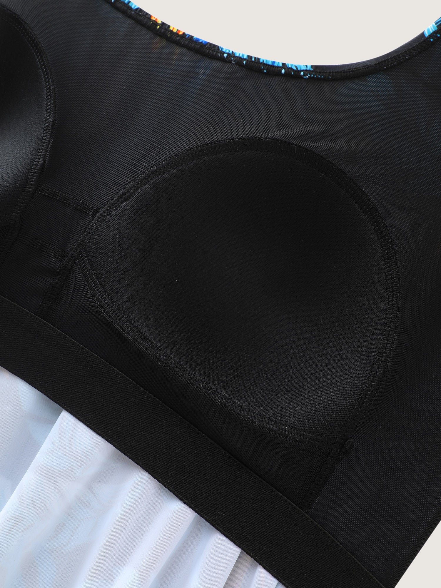 Tropical Flower Print Pockets One-Piece Swimsuit