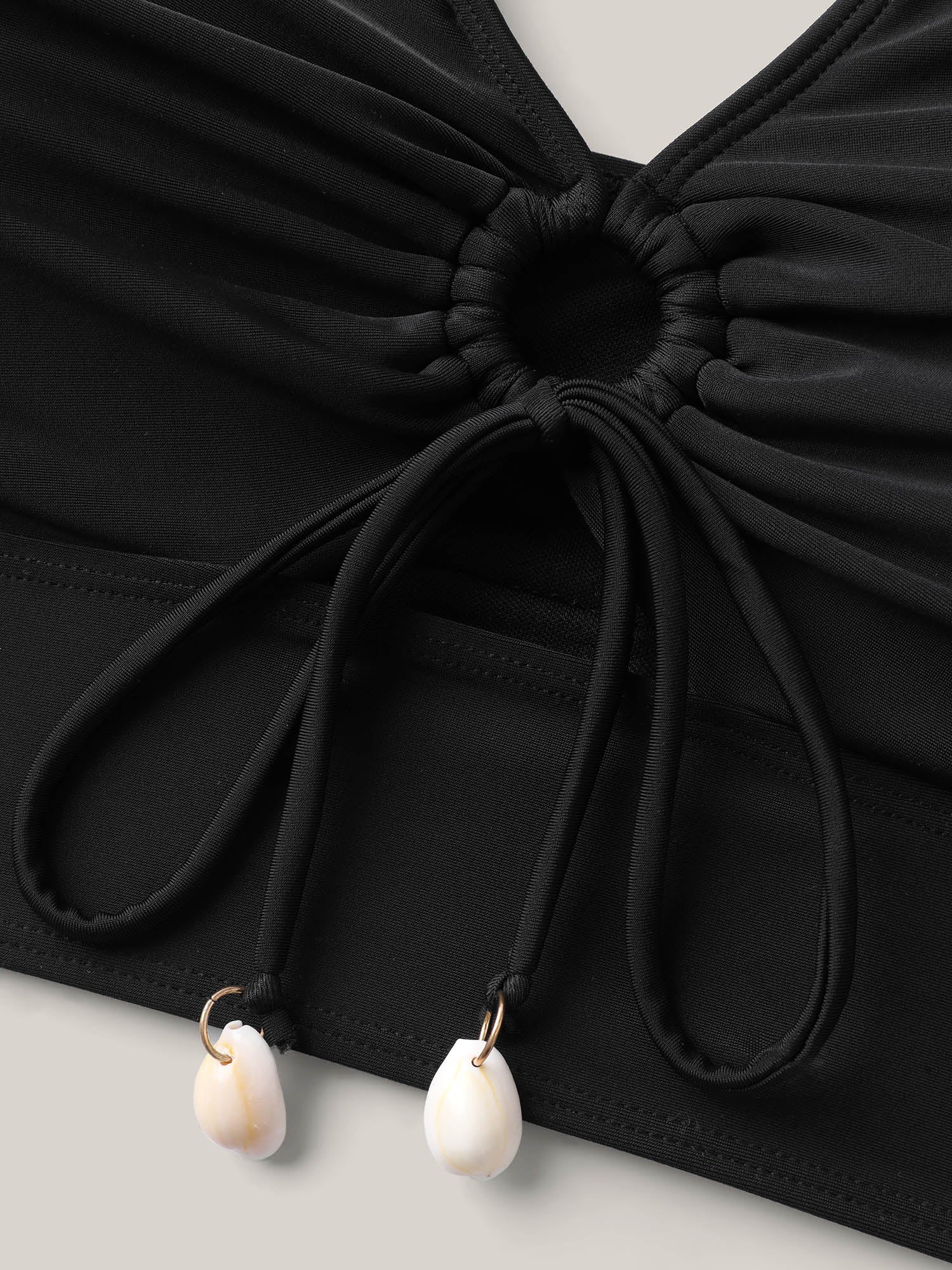 Knotted Keyhole Crossstraps Swim Top