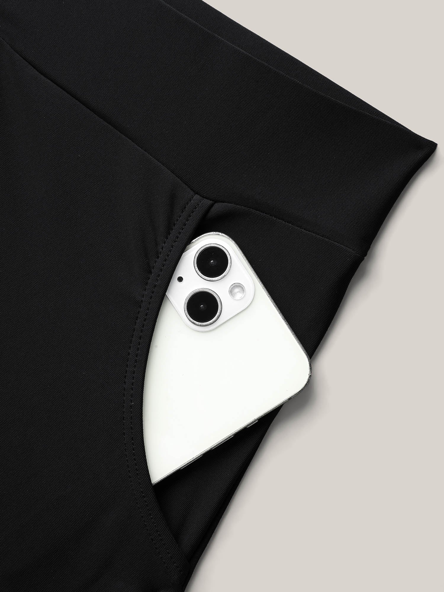 Ruched Drawstring Pocket Slim Swim Bottom