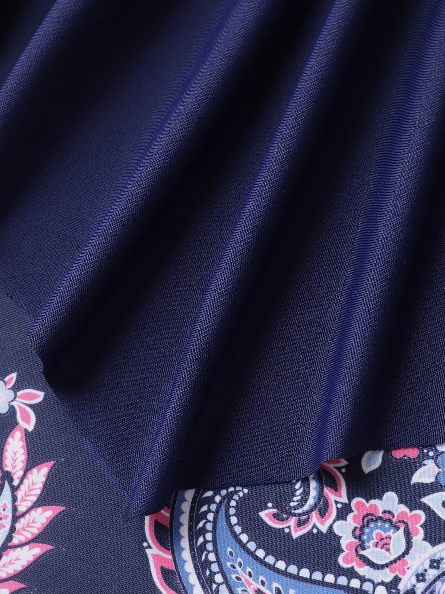 Paisley Print Ruched One-Piece Swimsuit