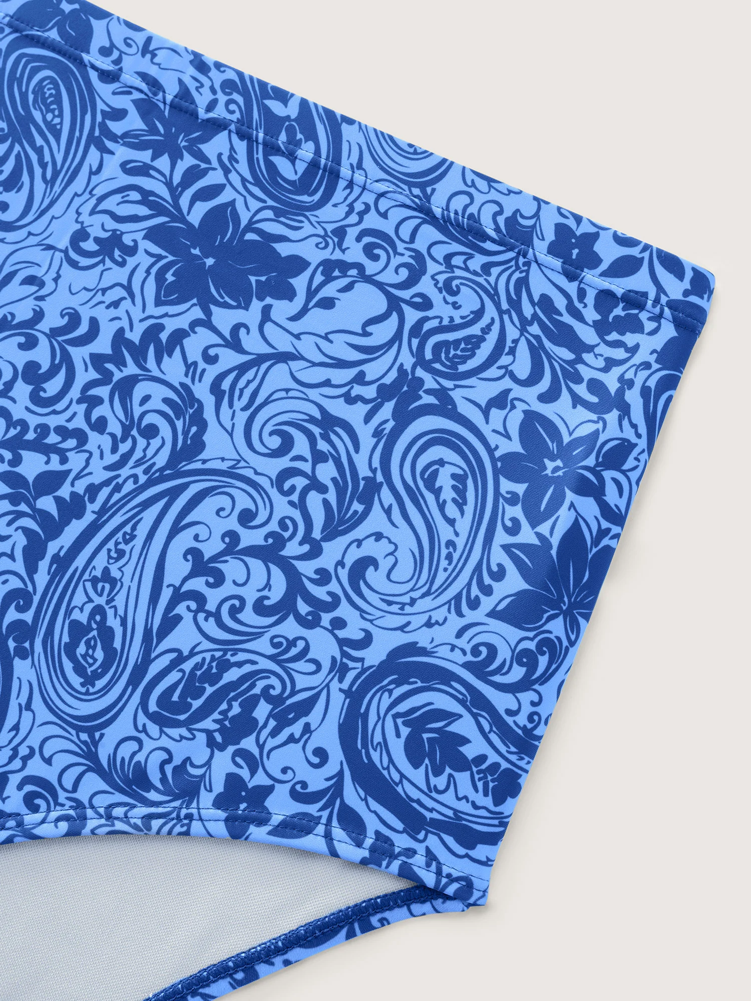 Paisley Print Twist Front Swim Dress