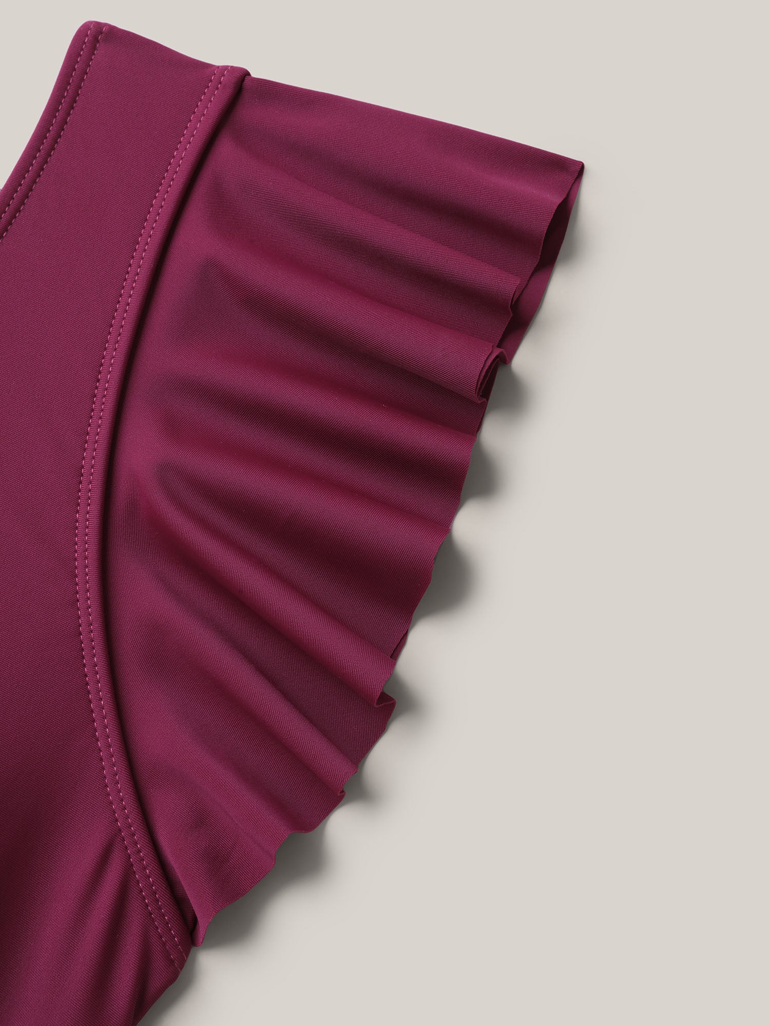 Twist-Front Flutter Sleeve Swim Top