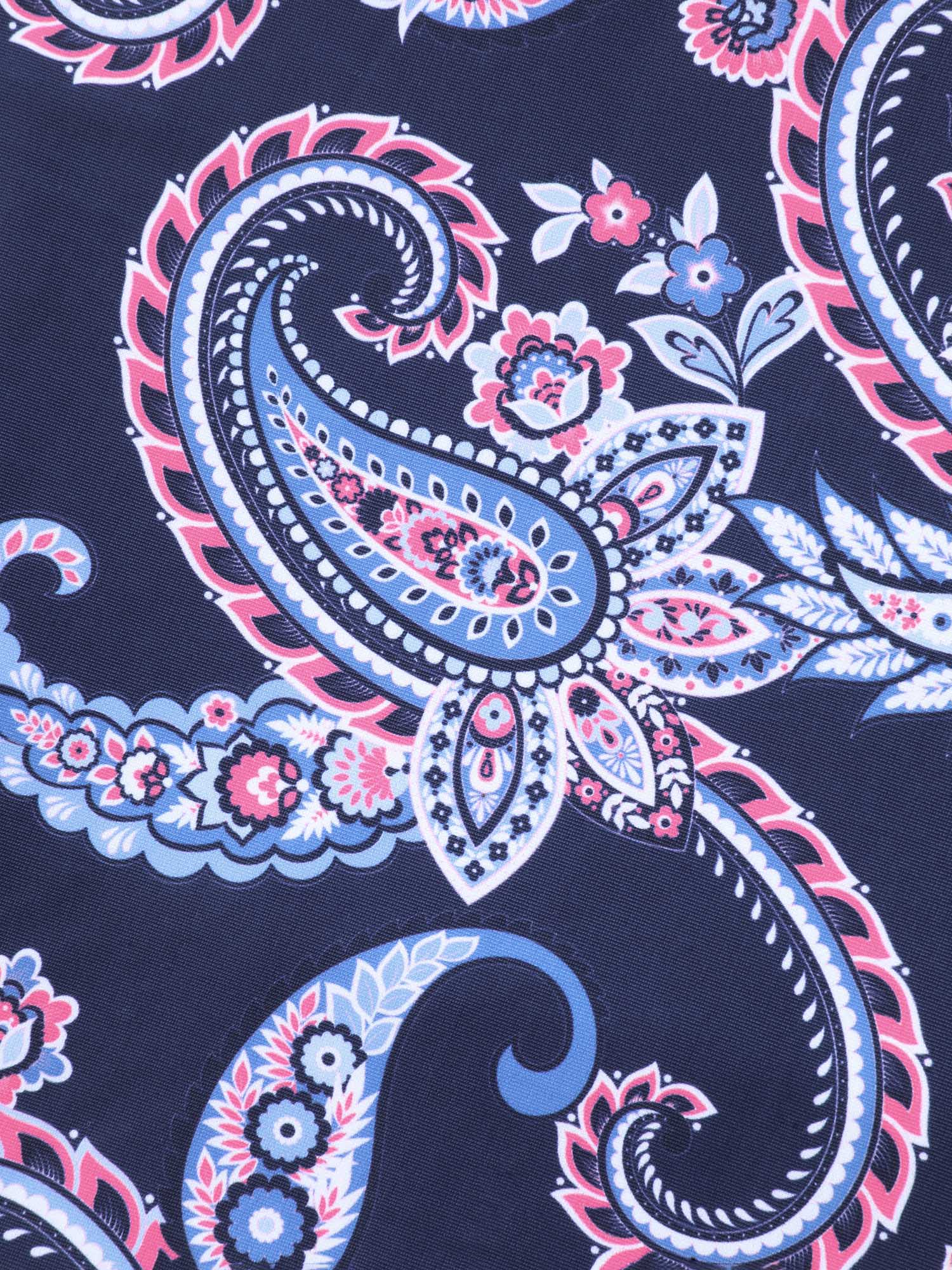 Paisley Print Ruched One-Piece Swimsuit