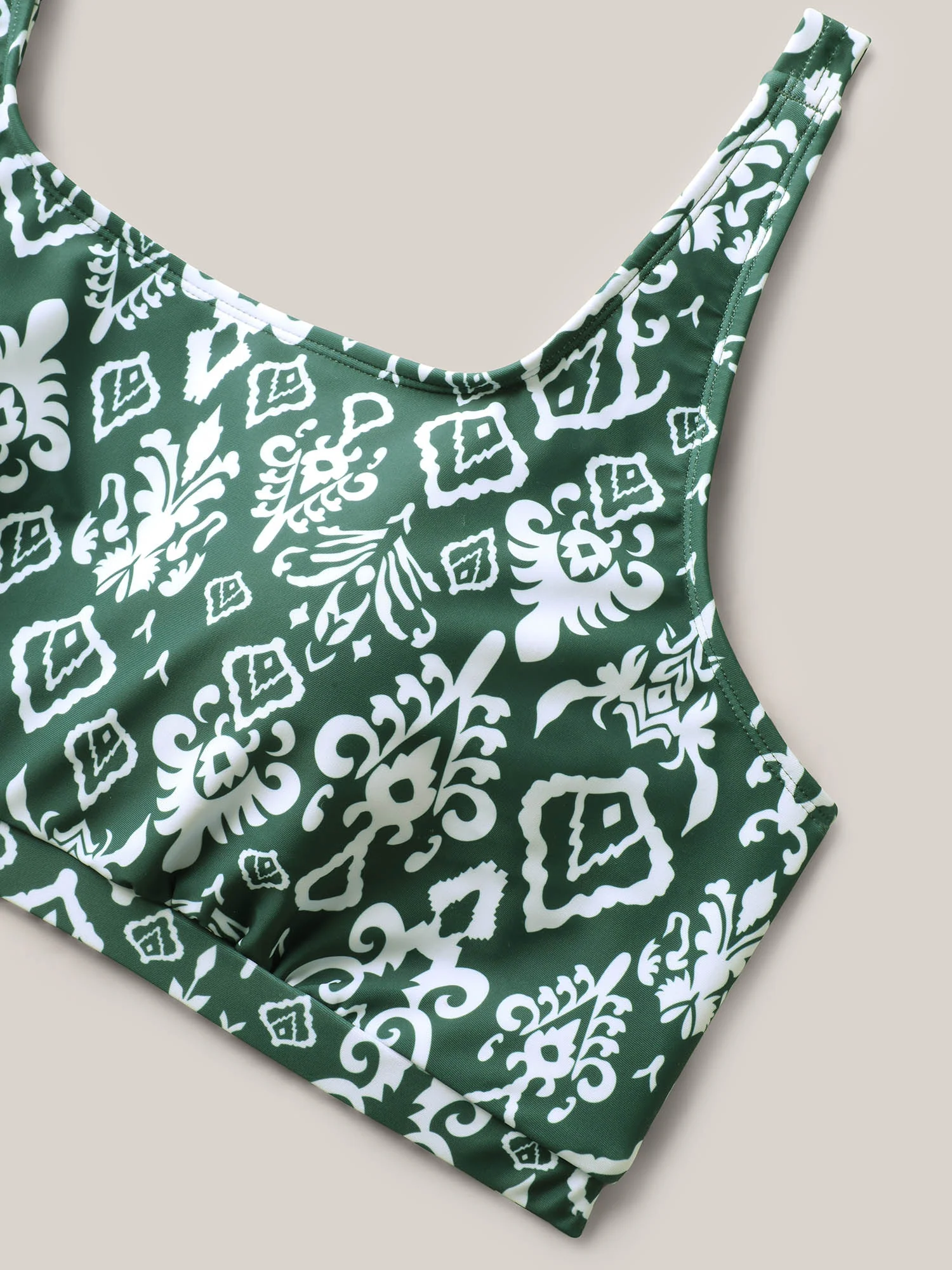 Two-Piece Boho Print Swim Top