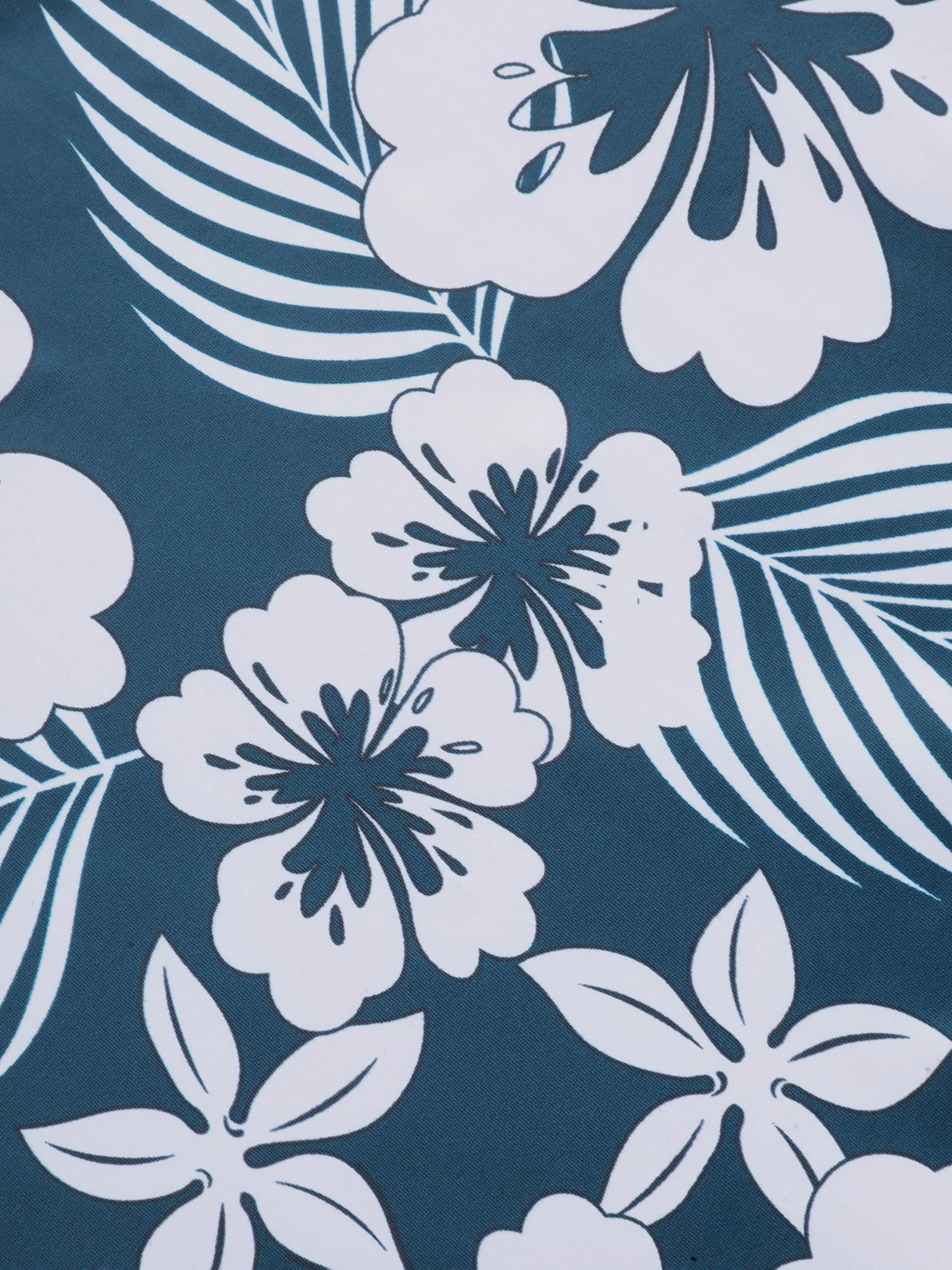 Tropical Flower Print Gathered One-Piece Swimsuit