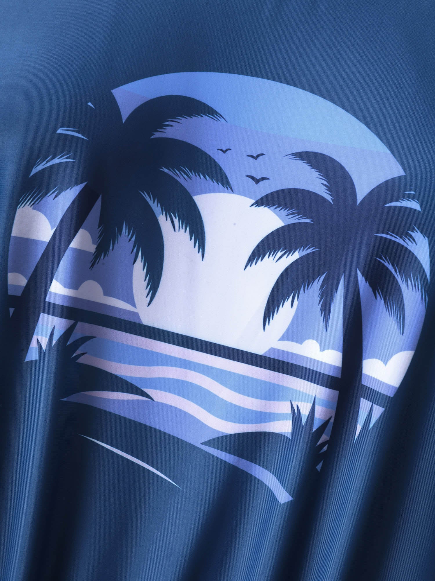 Island Pattern Pockets One-Piece Swimsuit