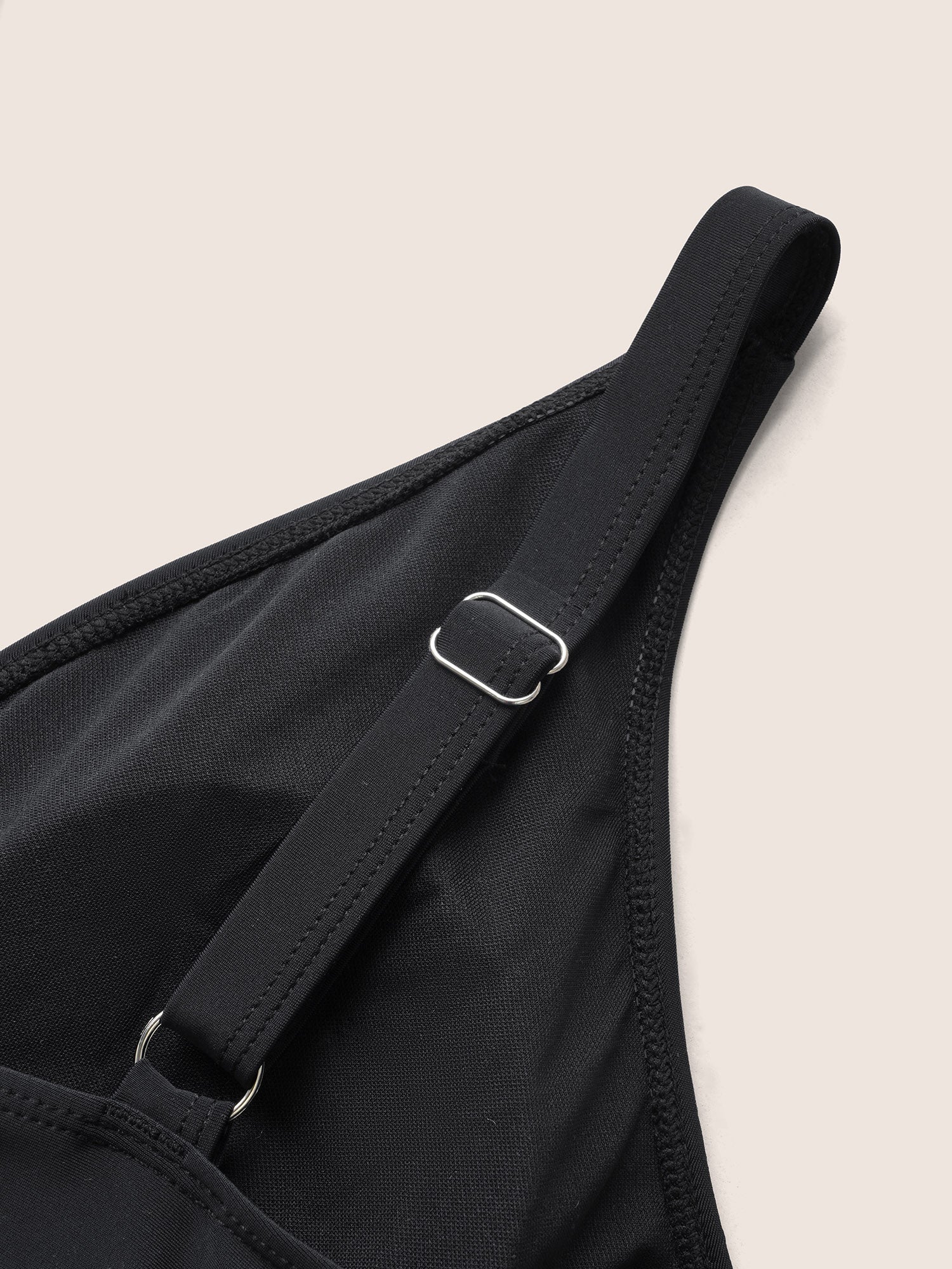 Overlap Collar Tropical Print Gathered One Piece Swimsuit