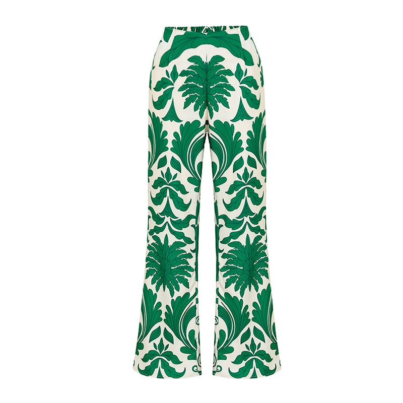 V Neck Green Printed Knotted at Waist Tummy Control One piece Swimsuit and Skirts or Pants