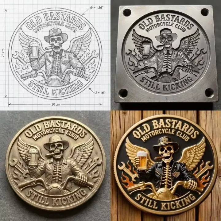 Old Bastards Motorcycles Club – 🏍🙏Motorcycle Guardian Coin