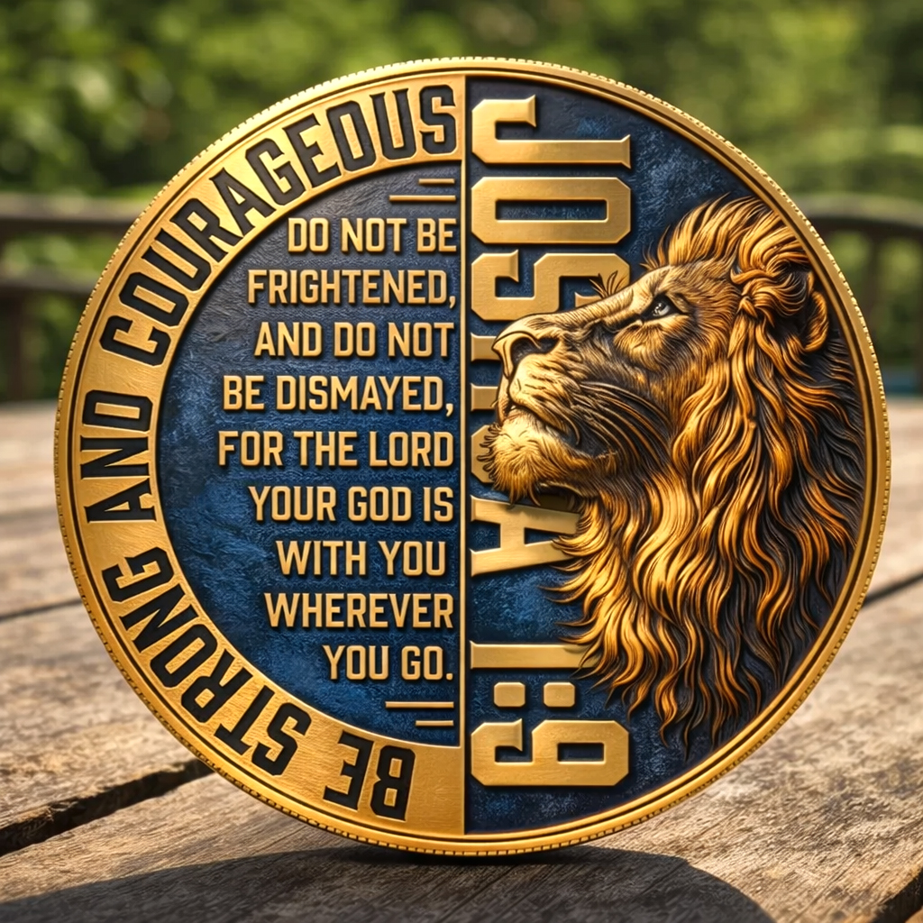 🏆Flash Sale 60% OFF - Biblical Scripture Commemorative Coin – Joshua 1:9 & Romans 5:8