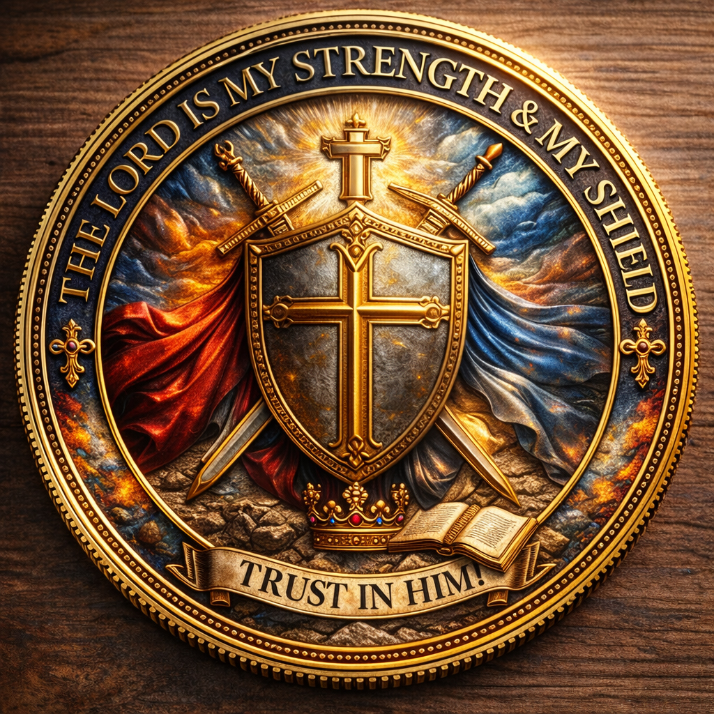 🏆Flash Sale 60% OFF - Faithful Warrior Coin: Strength & Courage in God's Word