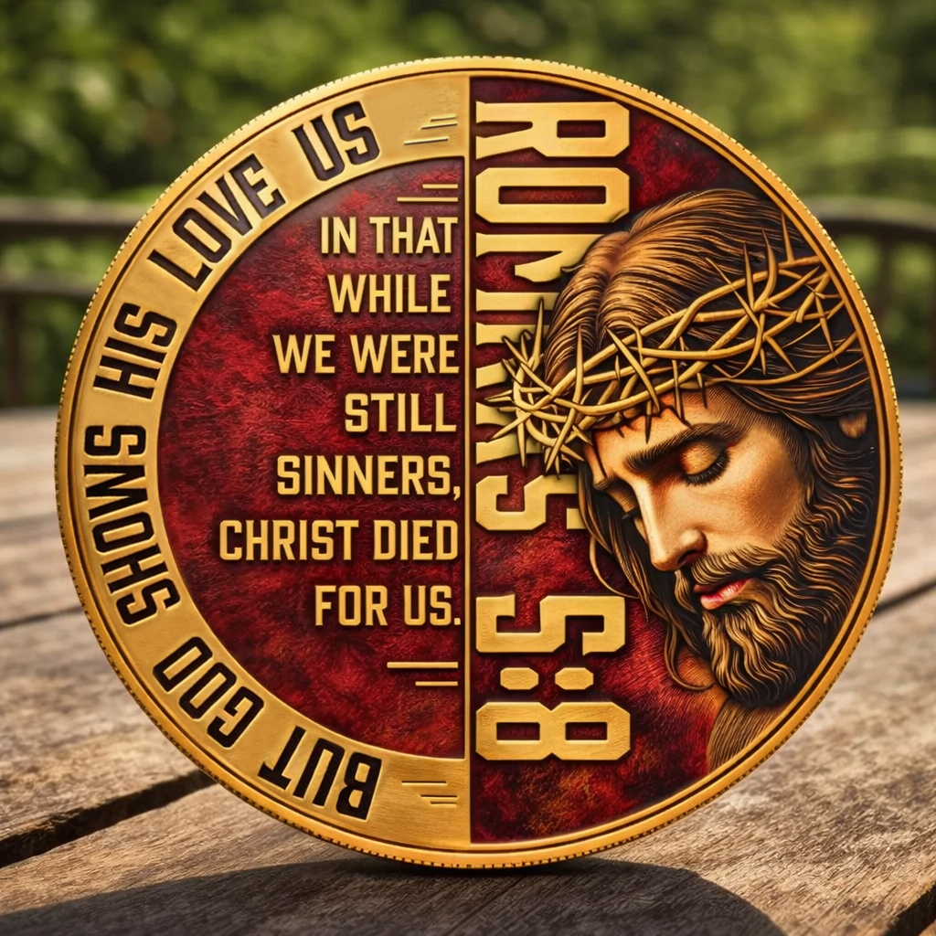 🏆Flash Sale 60% OFF - Biblical Scripture Commemorative Coin – Joshua 1:9 & Romans 5:8